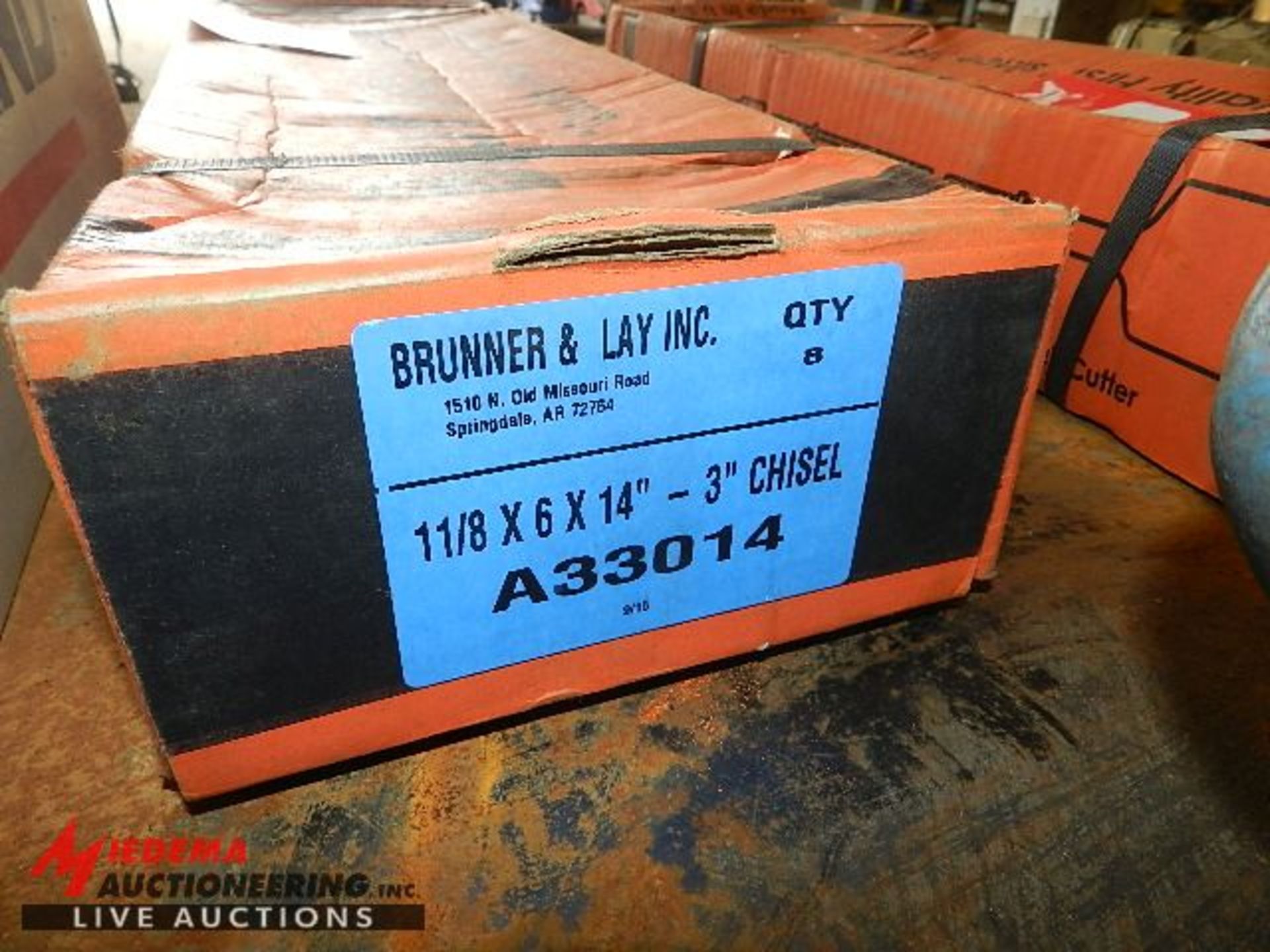 NEW BOX OF BRUNNER & LAY INC. 1 1/8'' BY 6'' BY 14'' 3'' CHISEL, MODEL #A33014 - Image 2 of 2