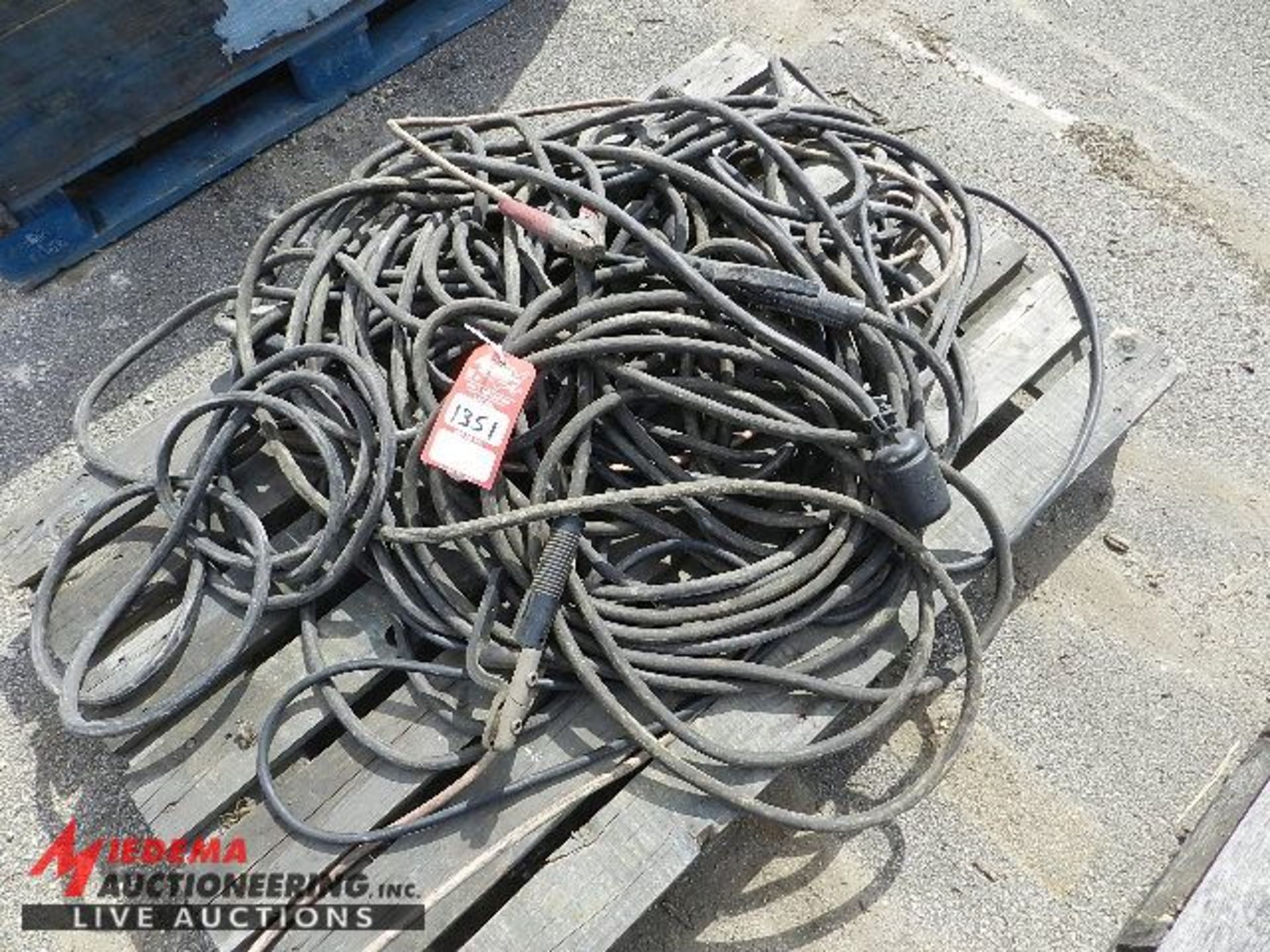 SKID OF ASSORTED WIRE, WELDING WIRE, JUMPER CABLES AND MORE - Image 2 of 2
