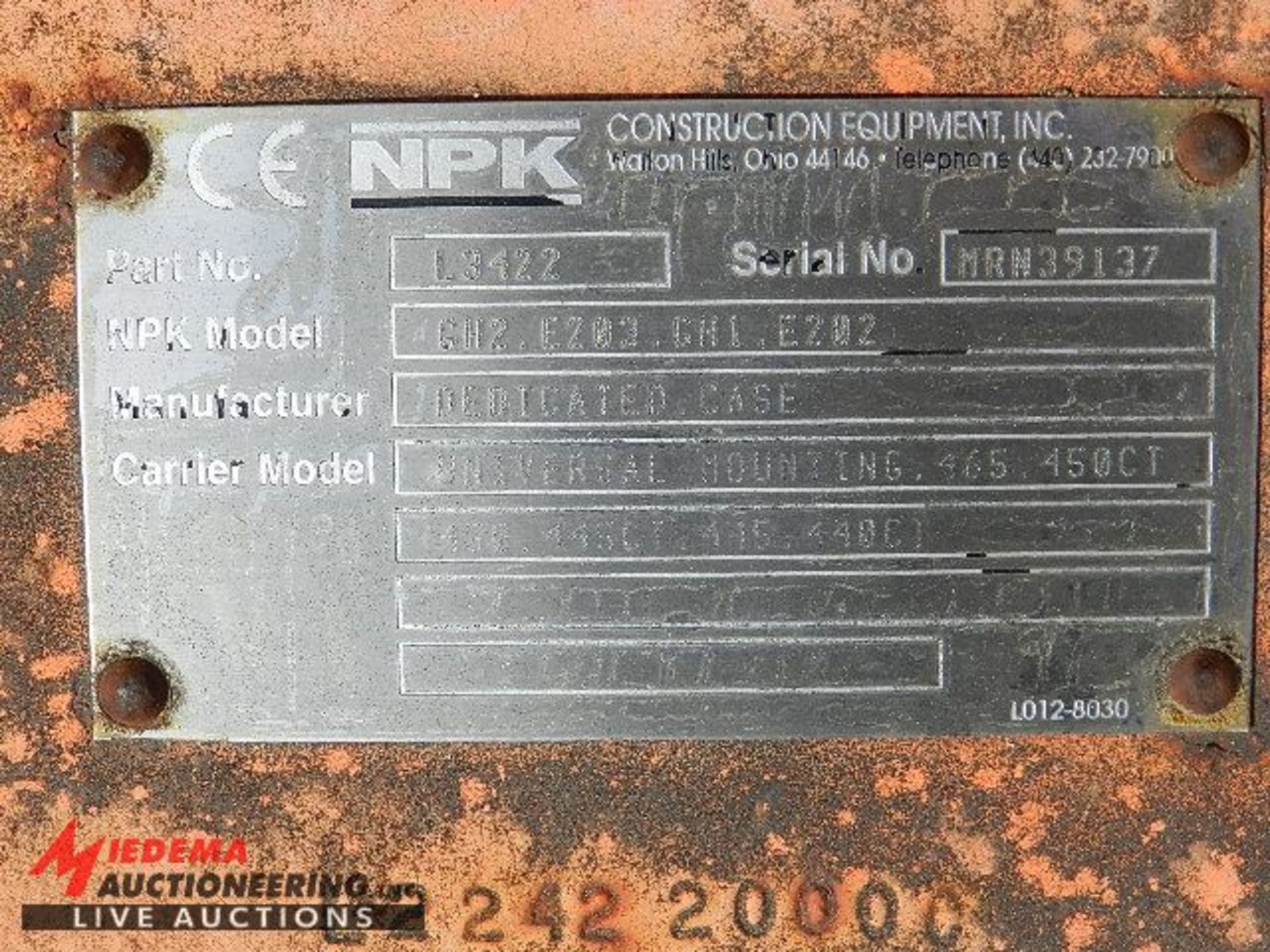 NPK GH2E203 UNIVERSAL MOUNTING PLATE - Image 3 of 3