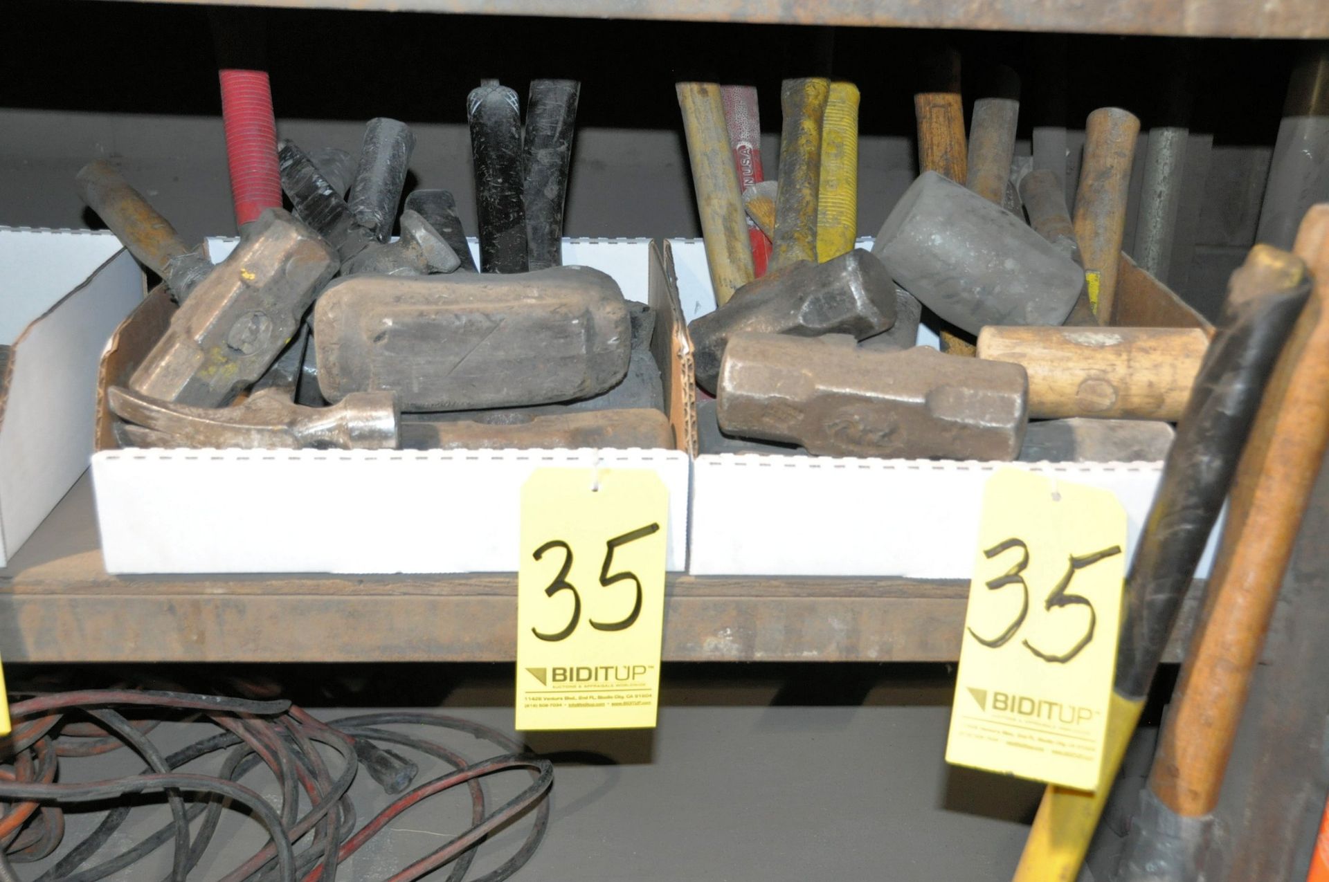 Lot-Asst'd Hammers, Sledge Hammers, Pick and Pry Bars
