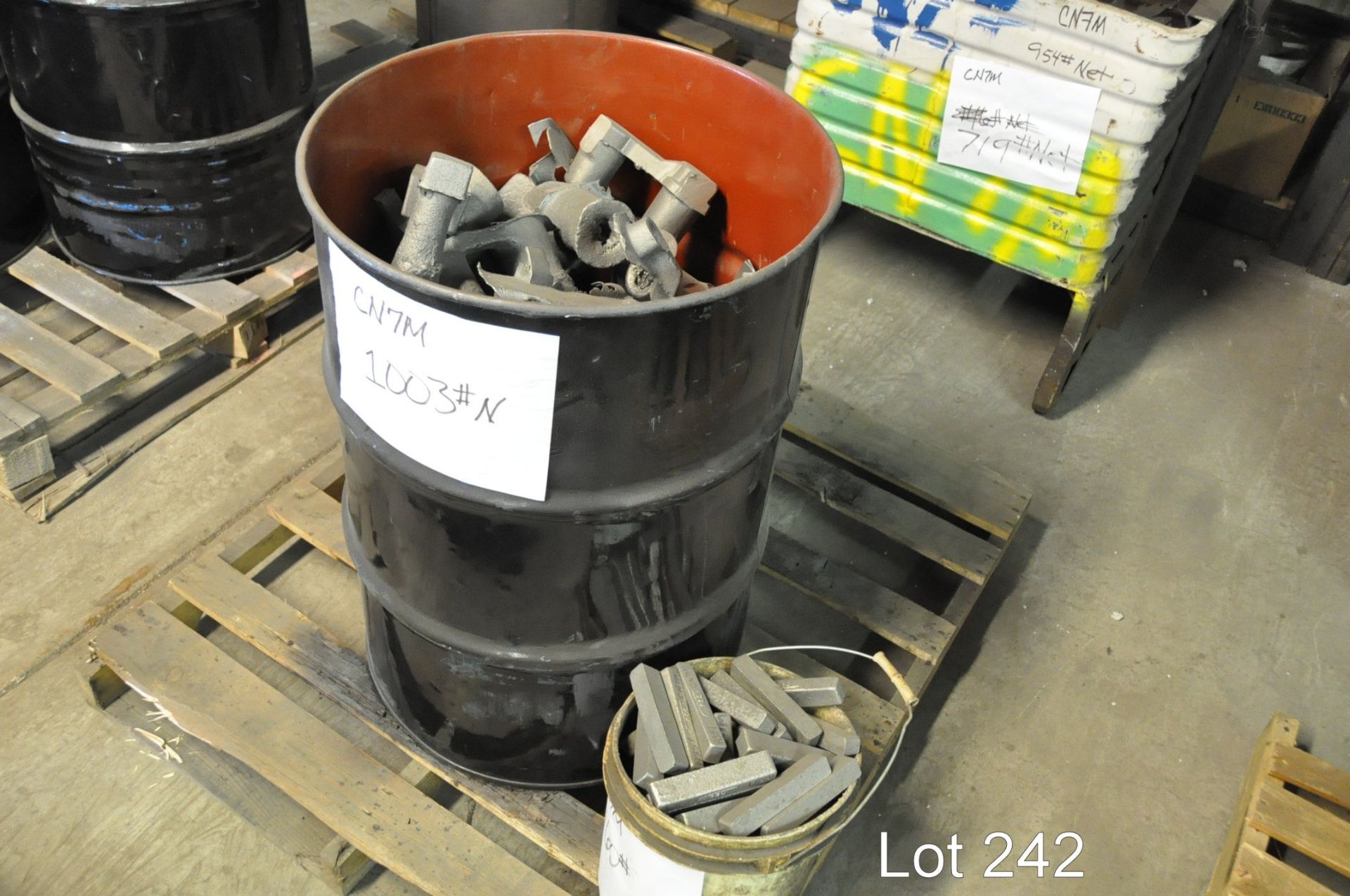 Lot-CN7M Material for Re-Melt in (1) Crate, (2) Drums and (1) Tub, (4,052-Lbs.) - Image 3 of 4