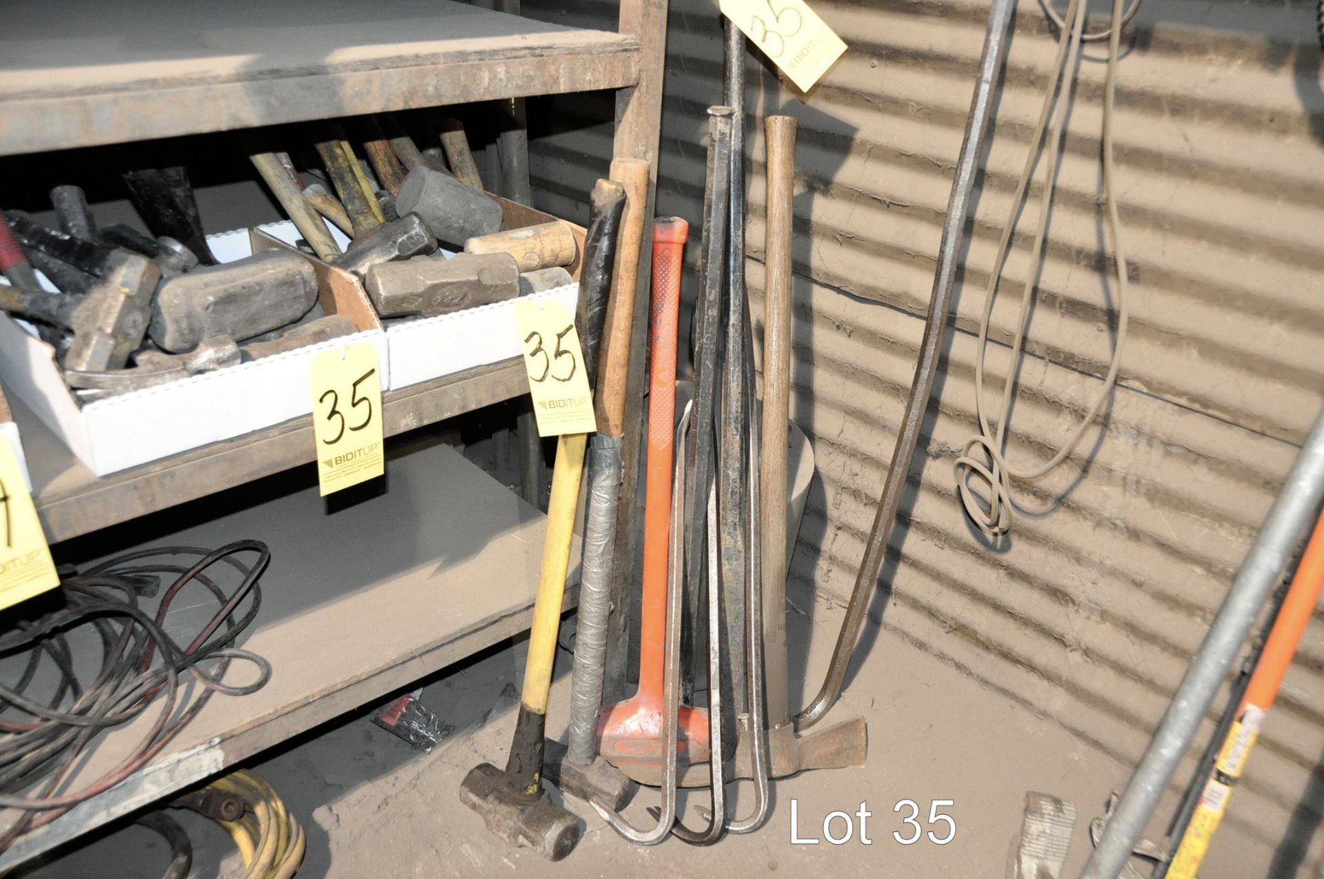 Lot-Asst'd Hammers, Sledge Hammers, Pick and Pry Bars - Image 2 of 2
