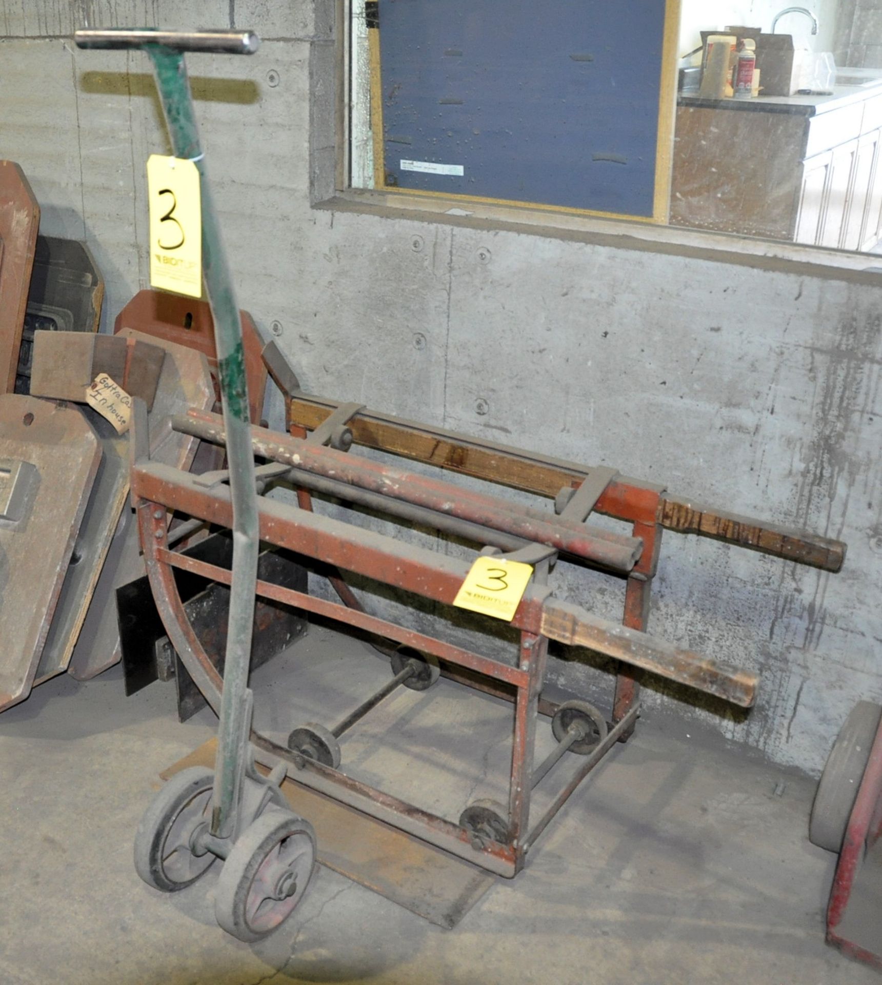 Lot-(1) 4-Wheel Drum Cart and 2-Wheel Tow Dolly