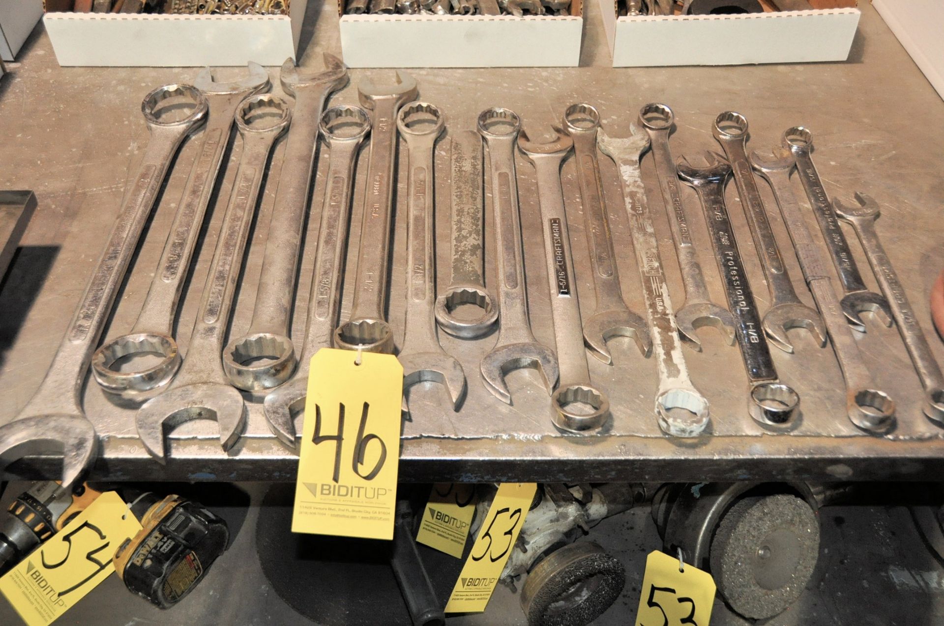 Lot-Large Wrenches in (1) Row