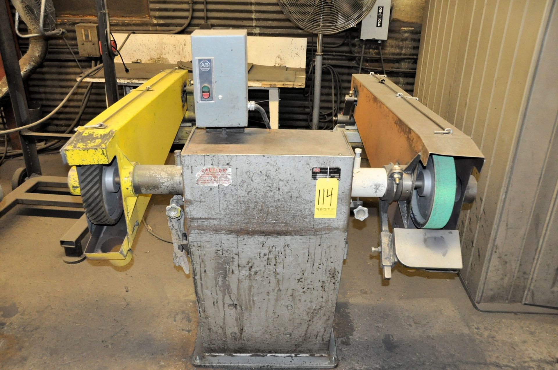 GRINDING & POLISHING MACHINERY CORP. MODEL SS-1500, 3'' Wide x 132'' Long Double End Sanding &