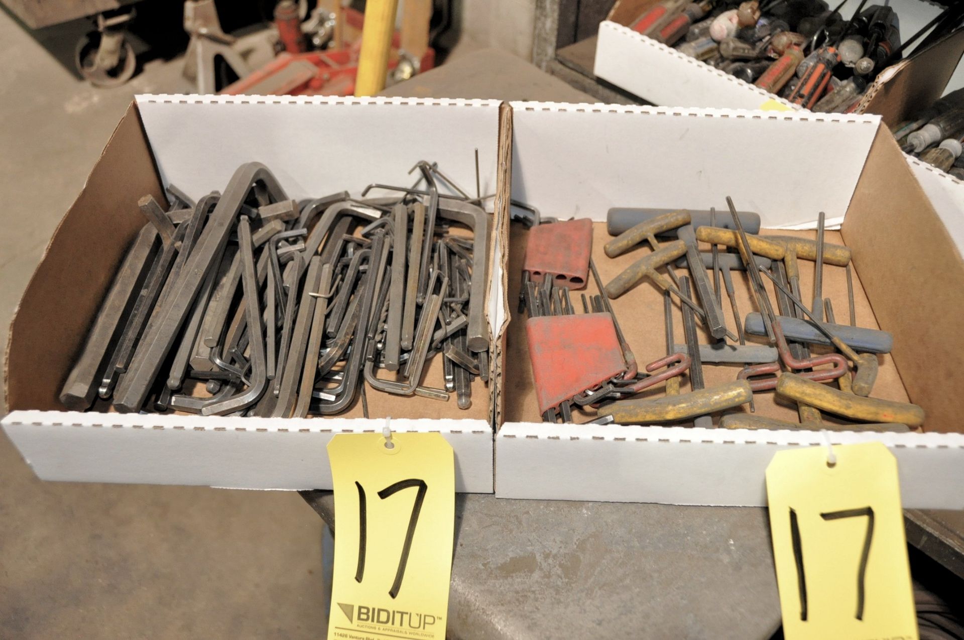 Lot-Allen Wrenches and T-Handle Allen Wrenches in (2) Boxes