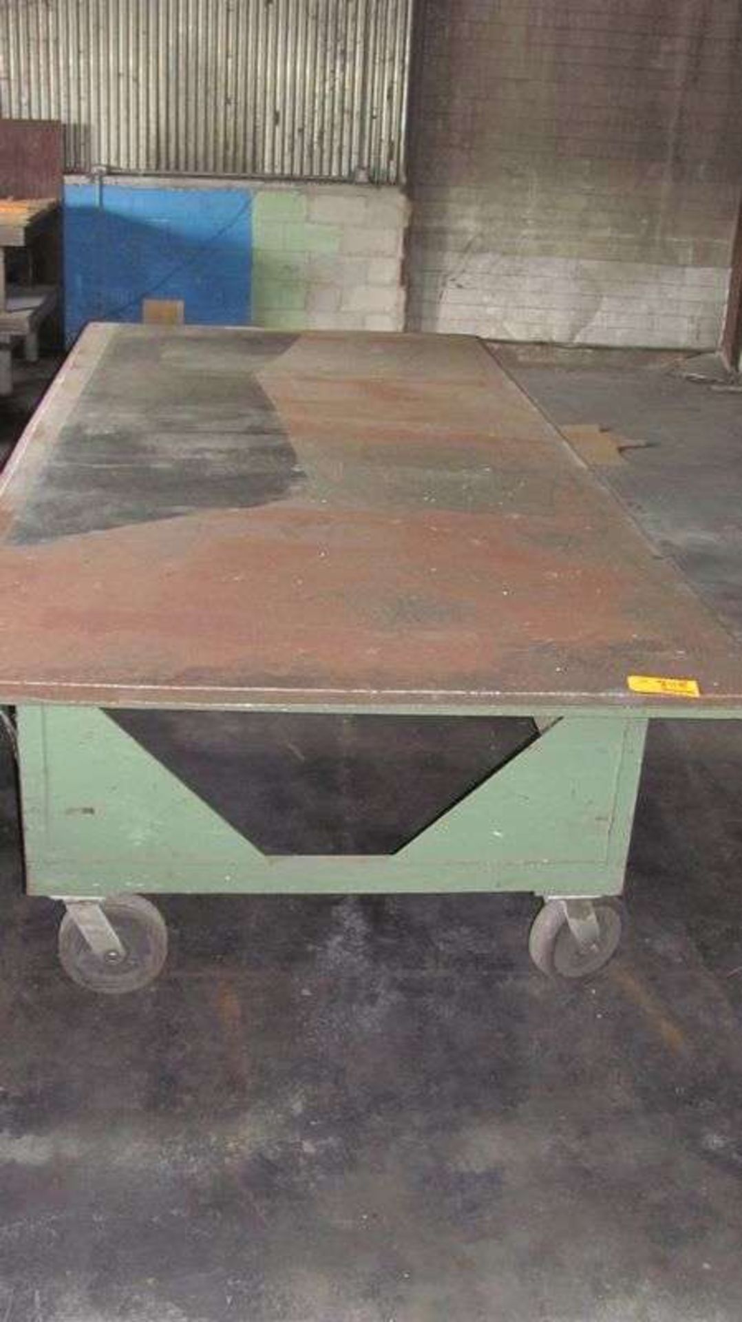 Metal Top Table on Casters