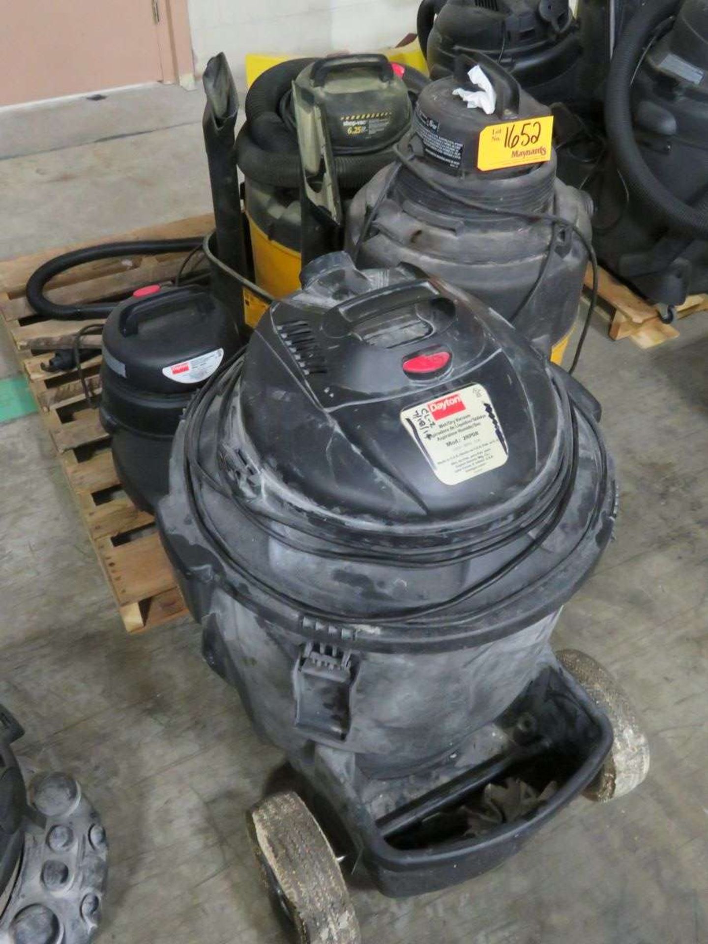 (4) Assorted Wet/Dry Electric Shop Vacuums
