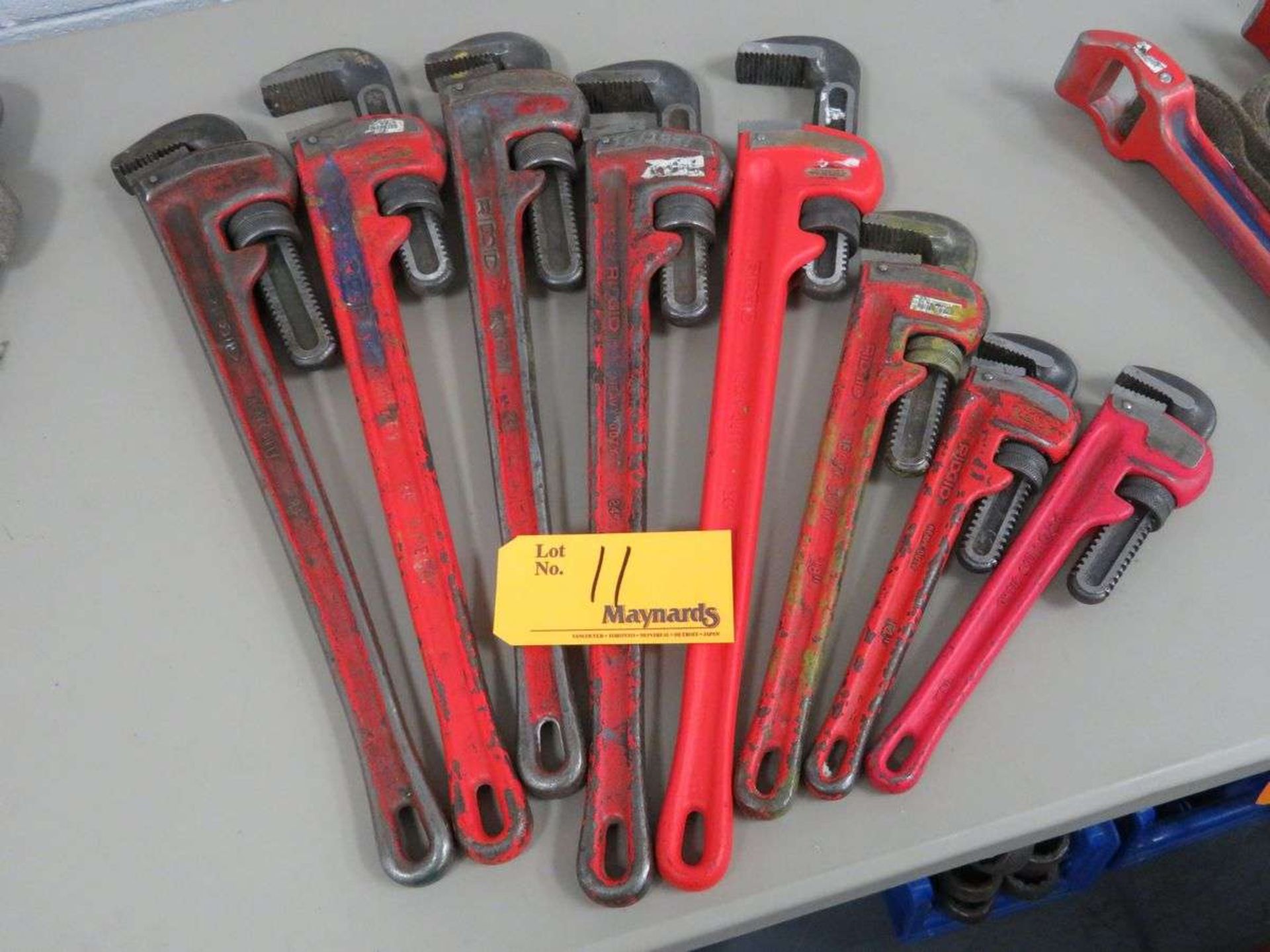(8) Heavy Duty Pipe Wrenches