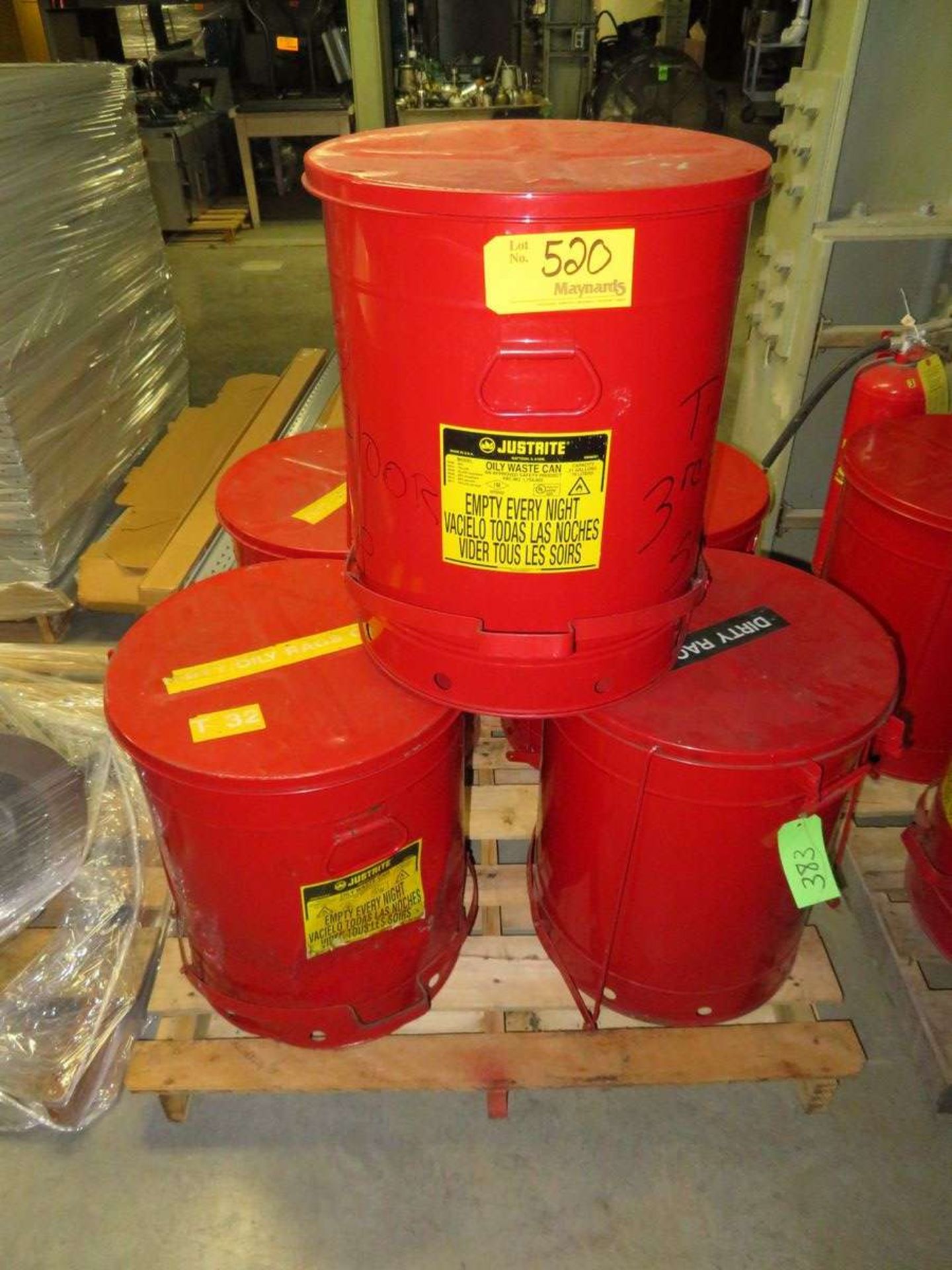 Justrite 9700 (5) Oily Waste Cans