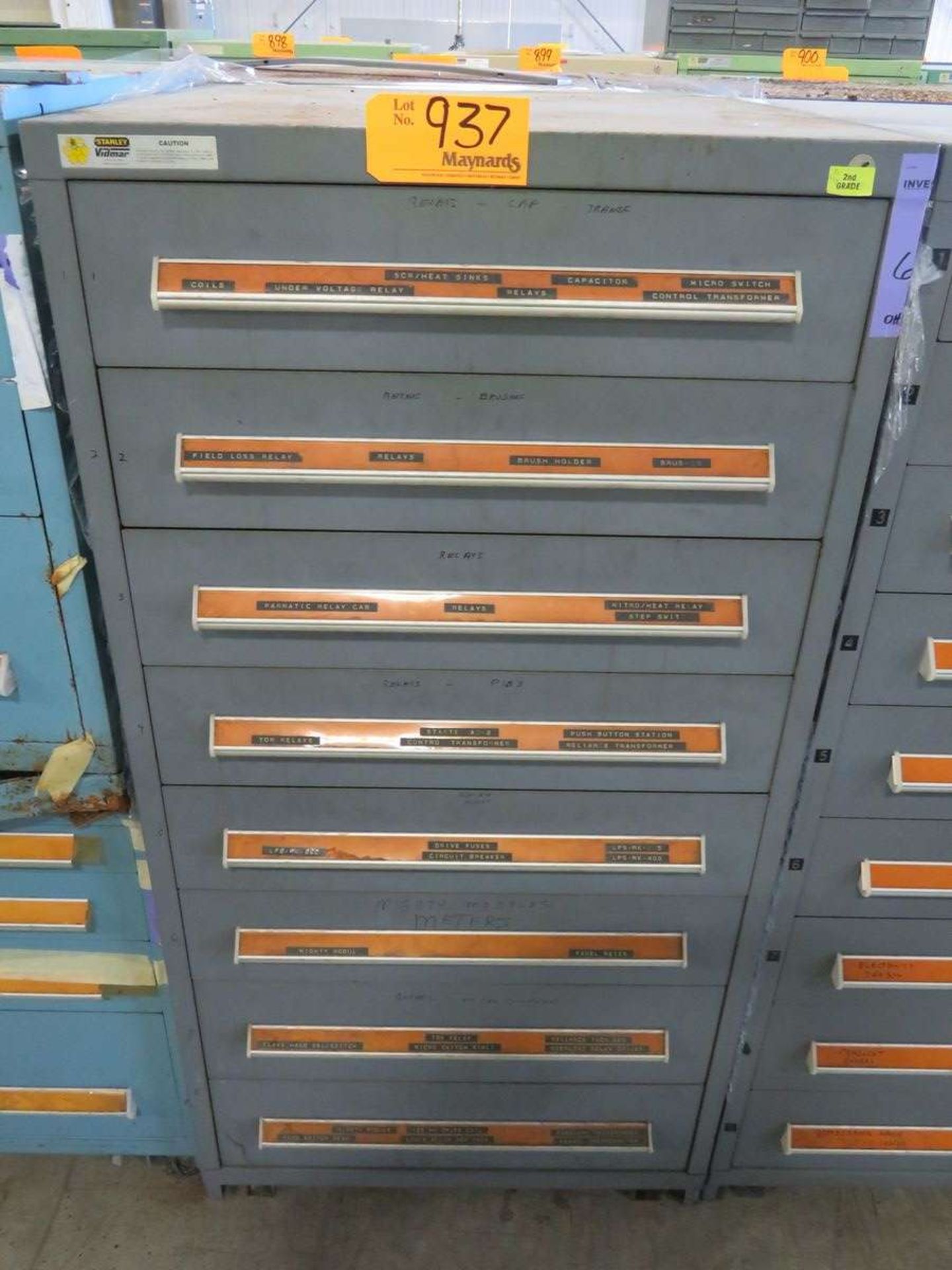 Stanley Vidmar Heavy Duty 8-Drawer Parts Cabinet