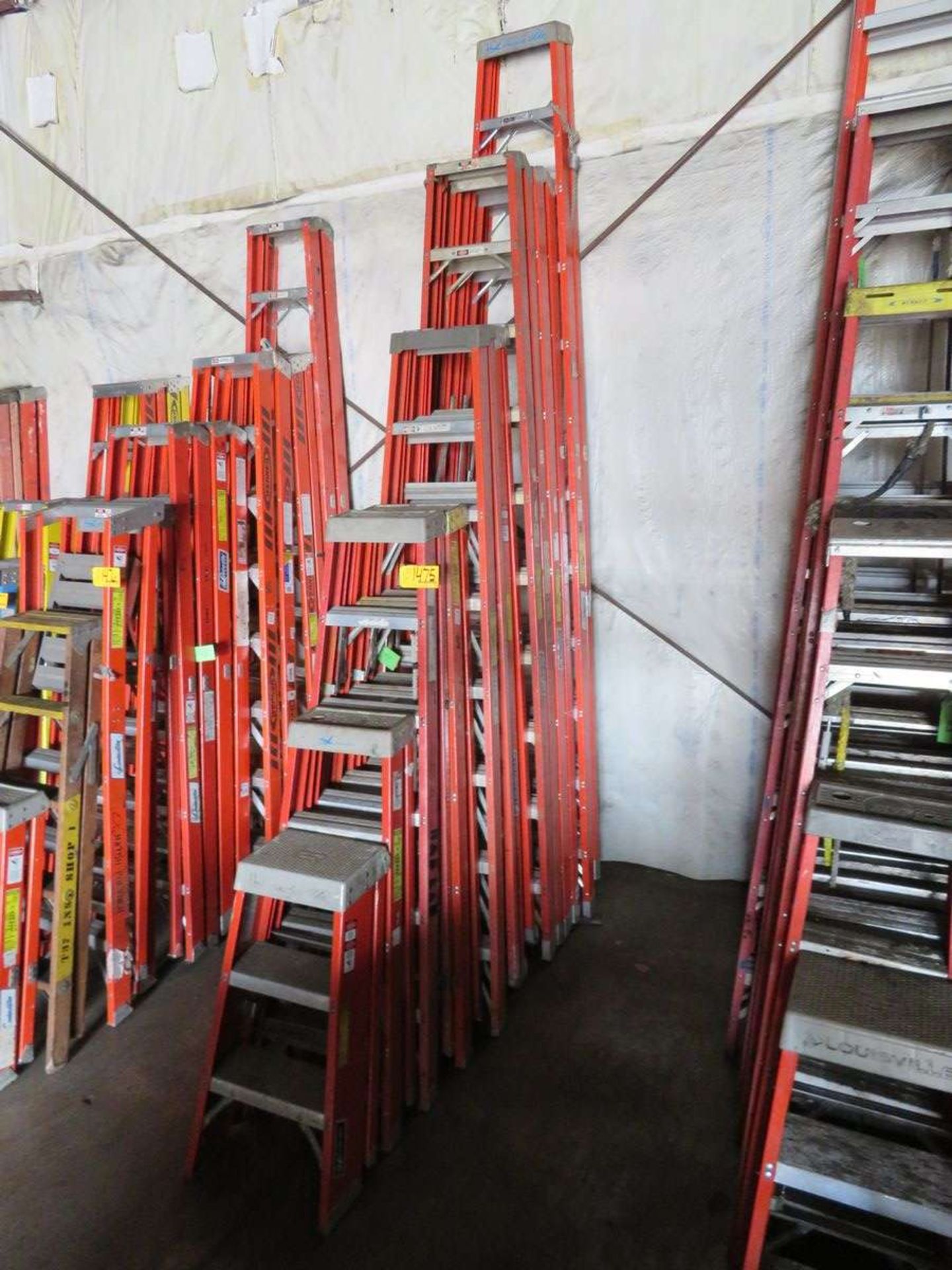 (9) Assorted Fiberglass A Frame Ladders