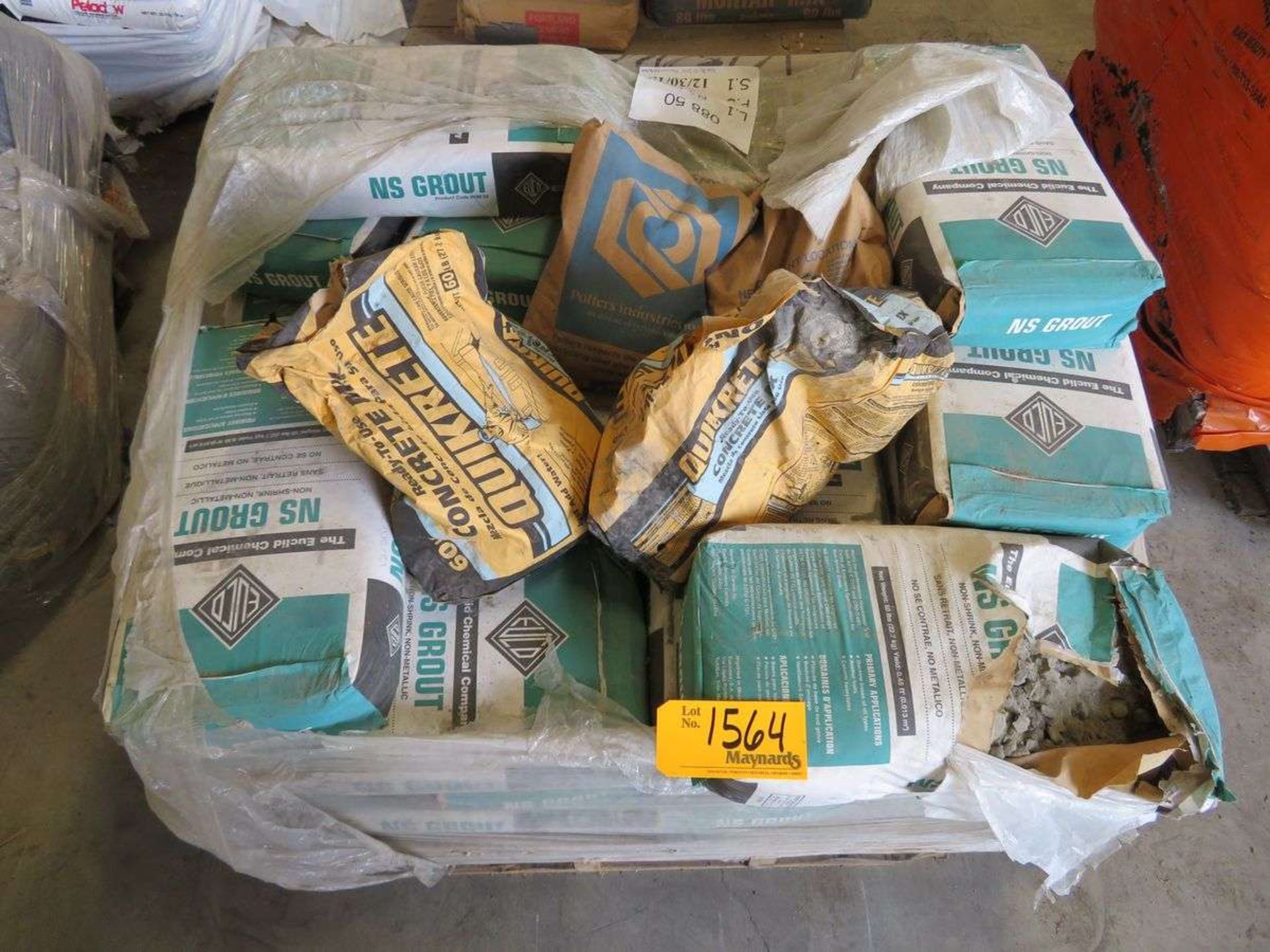 (7) Pallets of Concrete Mix, Grout and Mortar