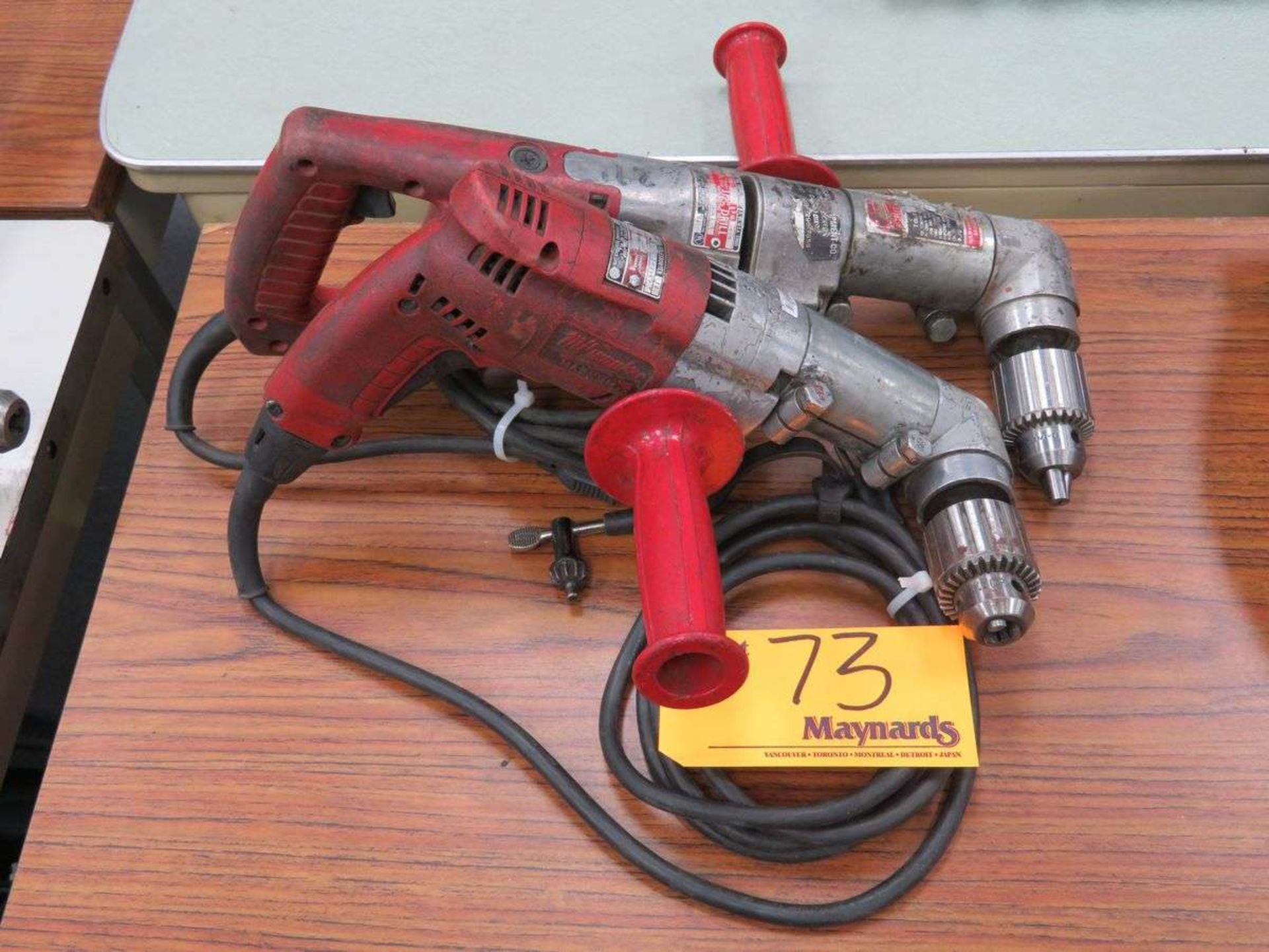 Milwaukee (2) 1/2" Electric Right Angle Drills