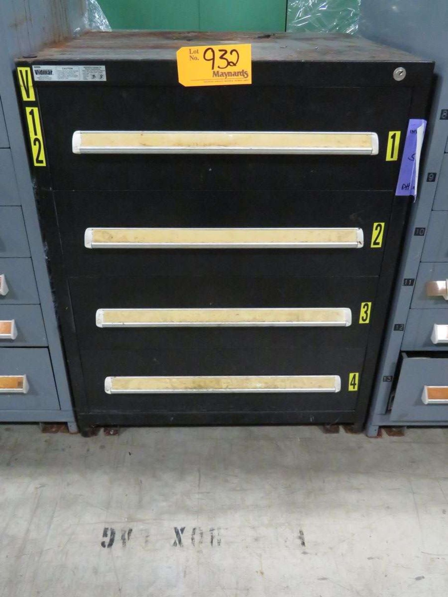 Stanley Vidmar Heavy Duty 4-Drawer Parts Cabinet