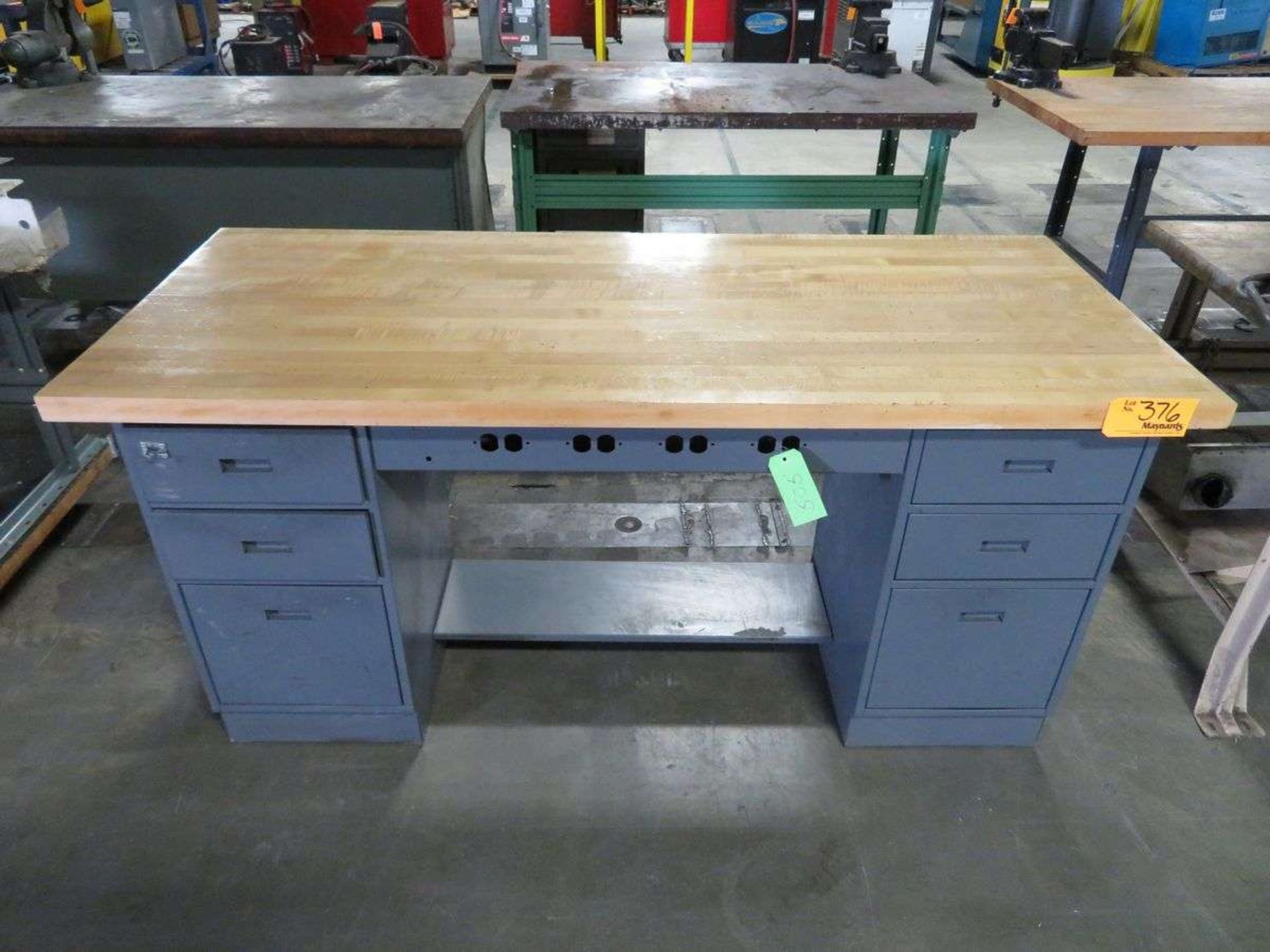 6 Drawer Butcher Block Work Table