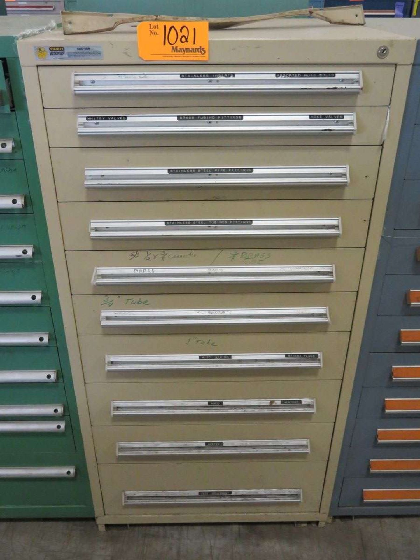 Stanley Vidmar Heavy Duty 10-Drawer Parts Cabinet