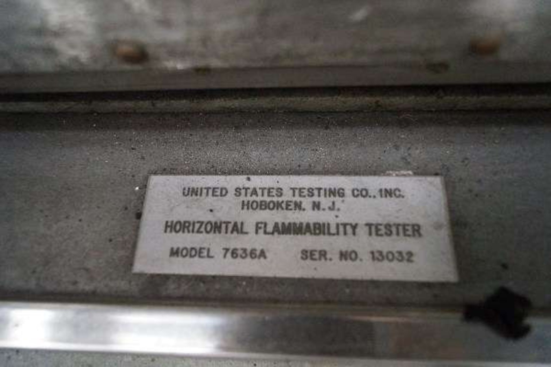 United States Testing Co. 7636A Horizontal Flammability Tester - Image 3 of 3
