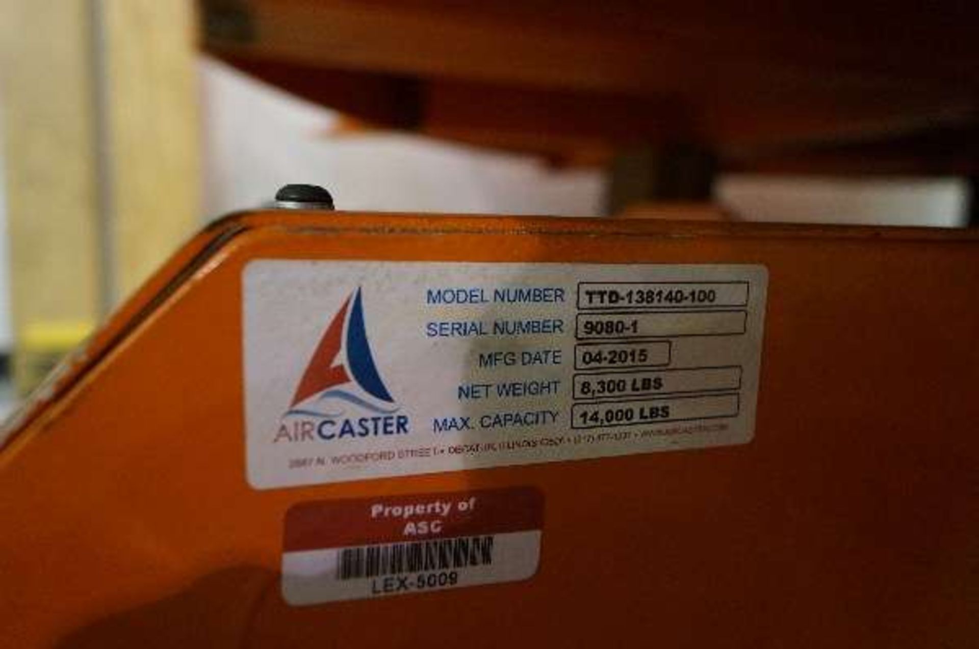 Air Caster TTD-138140-100 2 position Turn Tables - Image 2 of 2