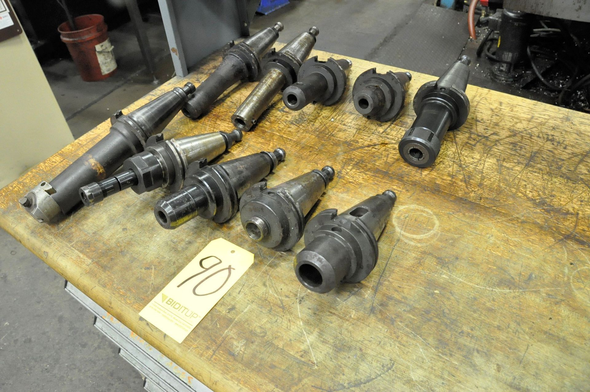 Lot-(10) 50-Taper Plain, Microbore and Collet Style Tool Holders - Located at 189 Container Place