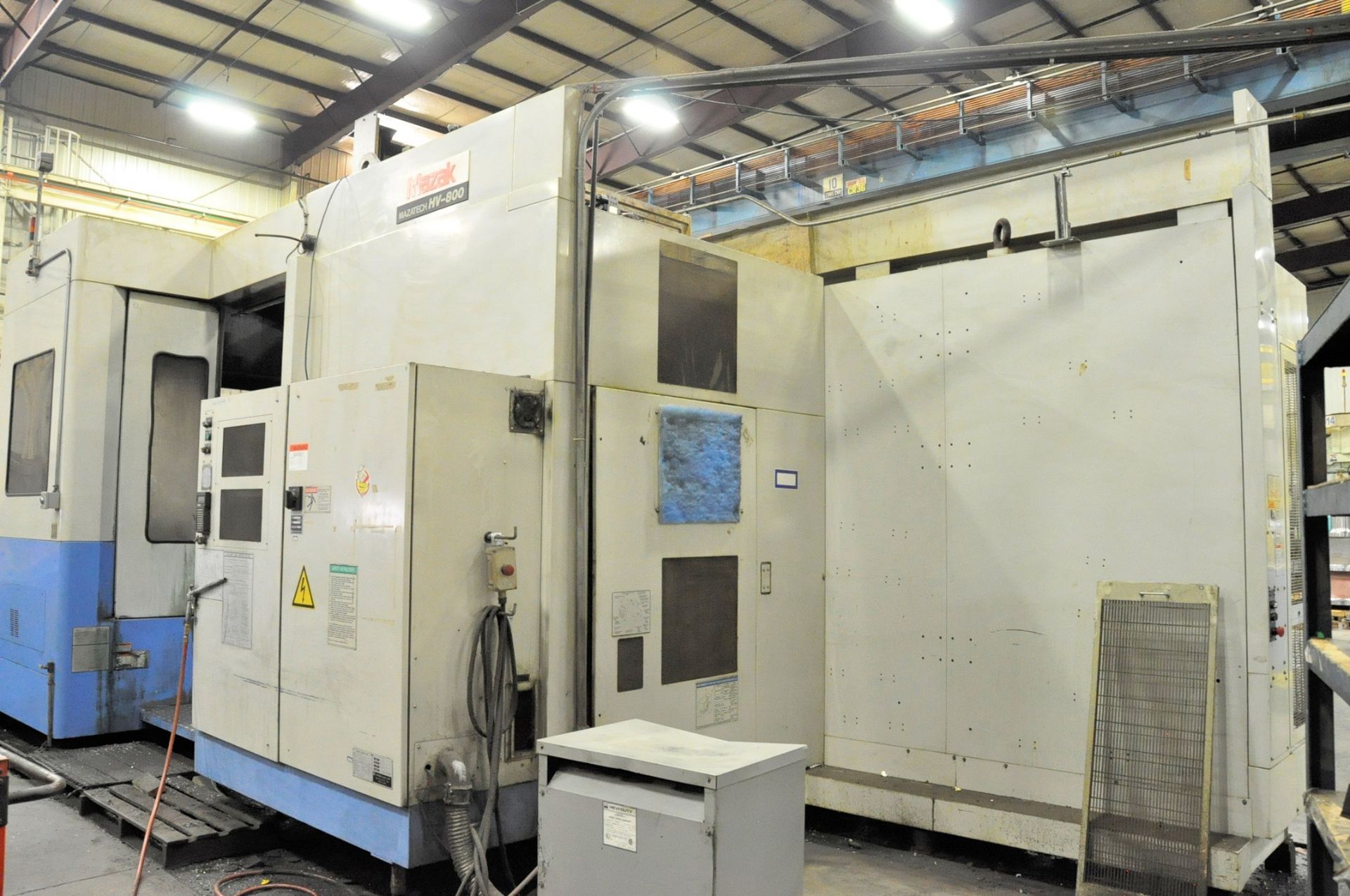 MAZAK HV800 5-Axis CNC Horizontal Machining Center, 31.5'' x 31.5'' Pallets, B-Axis 360 Degrees, - Image 3 of 11