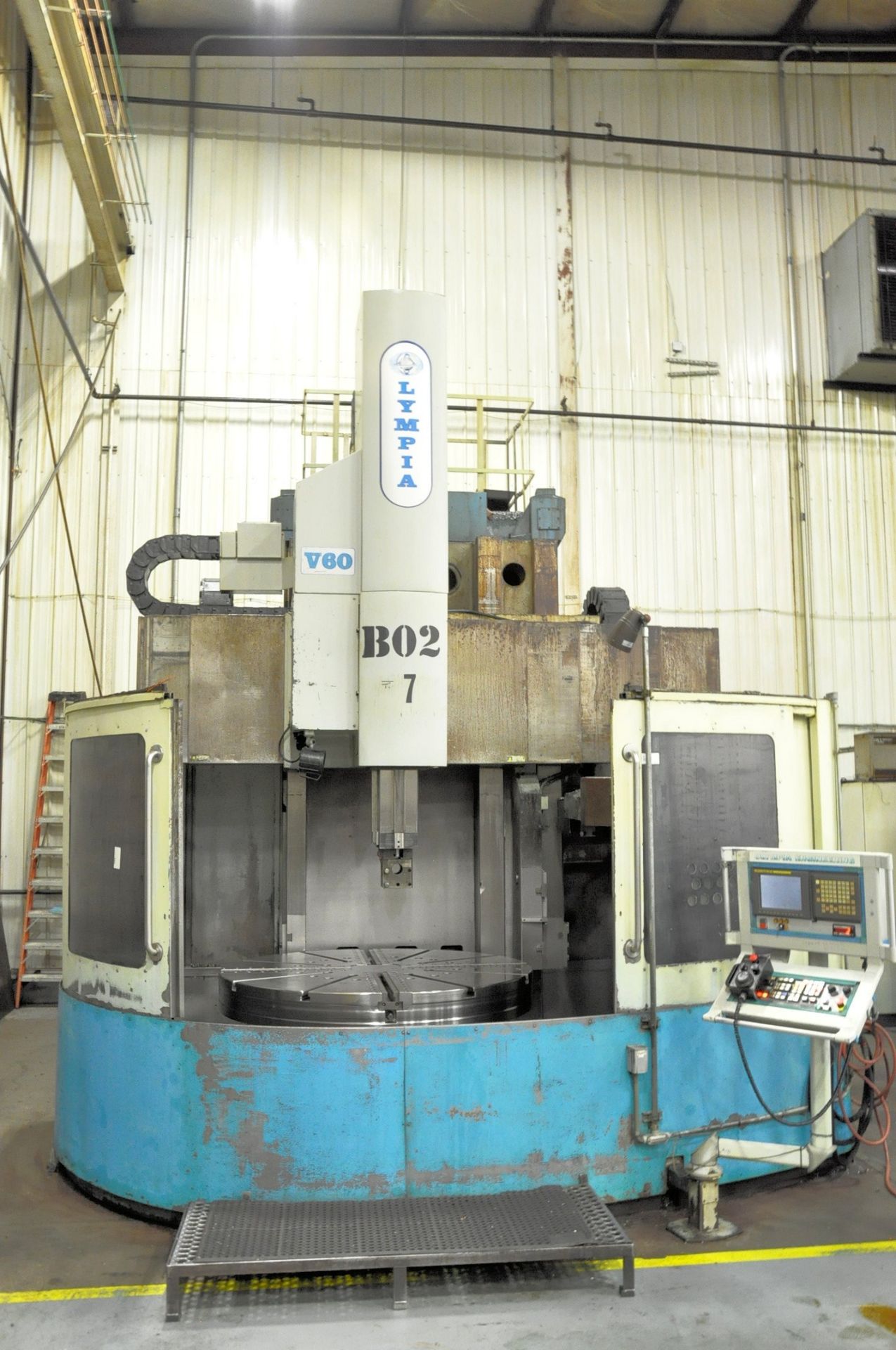 66'' OLYMPIA V60 CNC Vertical Boring Mill, 66'' Table Dia., 70'' Max. Swing, 62'' Max Height Under