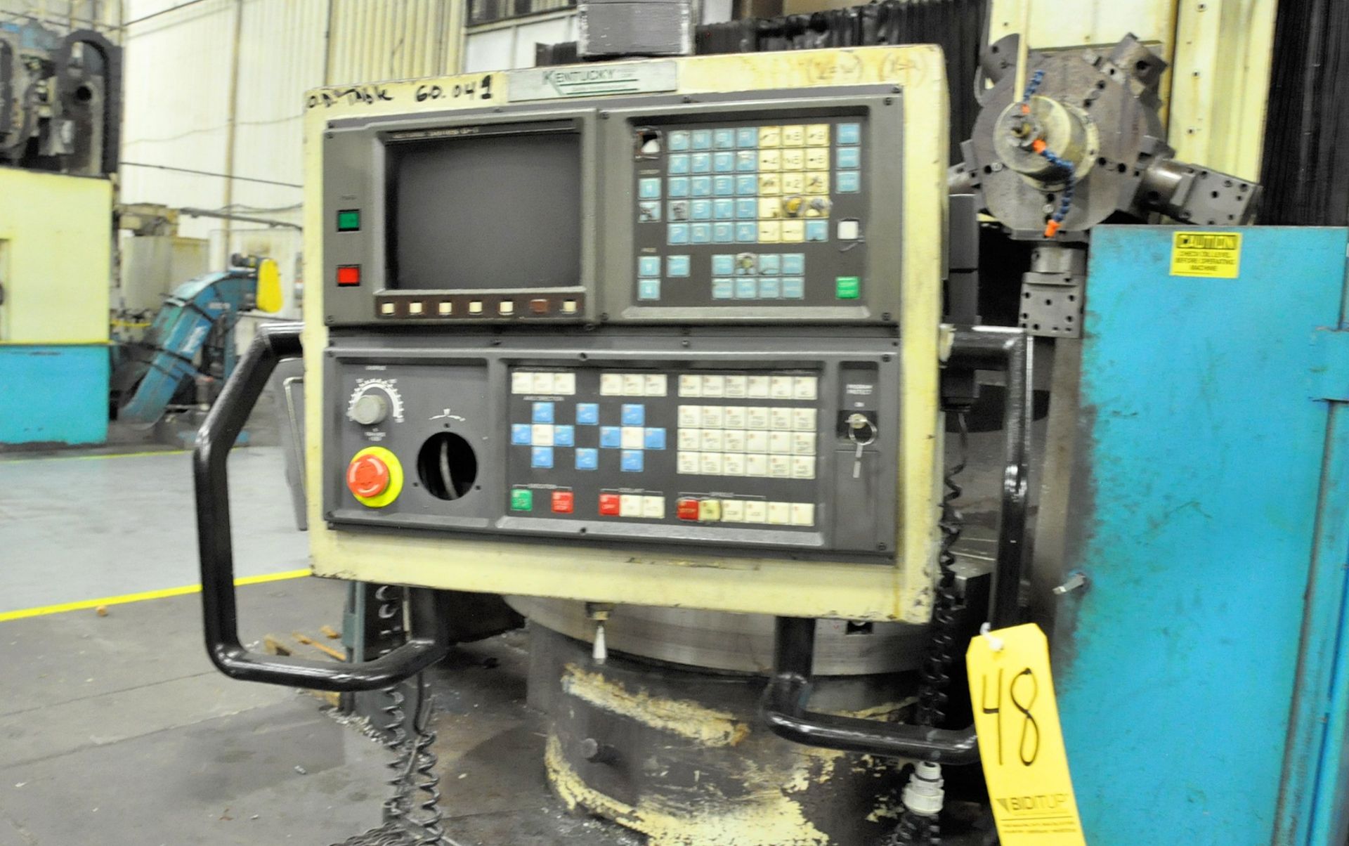 60'' GRAY CNC Vertical Turret Lathe, 5-Station Turret, 60'' 4-Jaw Chuck, GE Fanuc 0-T CNC Control, - Image 4 of 4