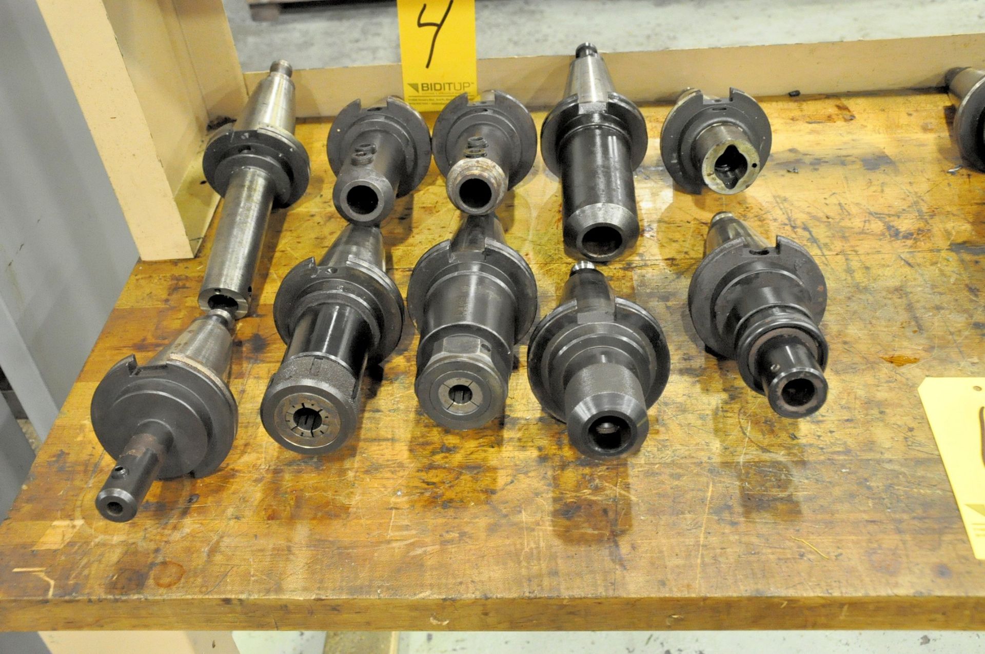 Lot-(10) 50-Taper Plain and Collet Style Tool Holders