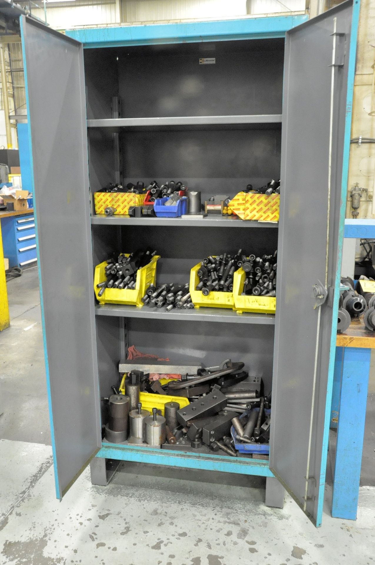 2-Door Heavy Duty Industrial Supply Cabinet with Setup Hold Down Tooling Contents