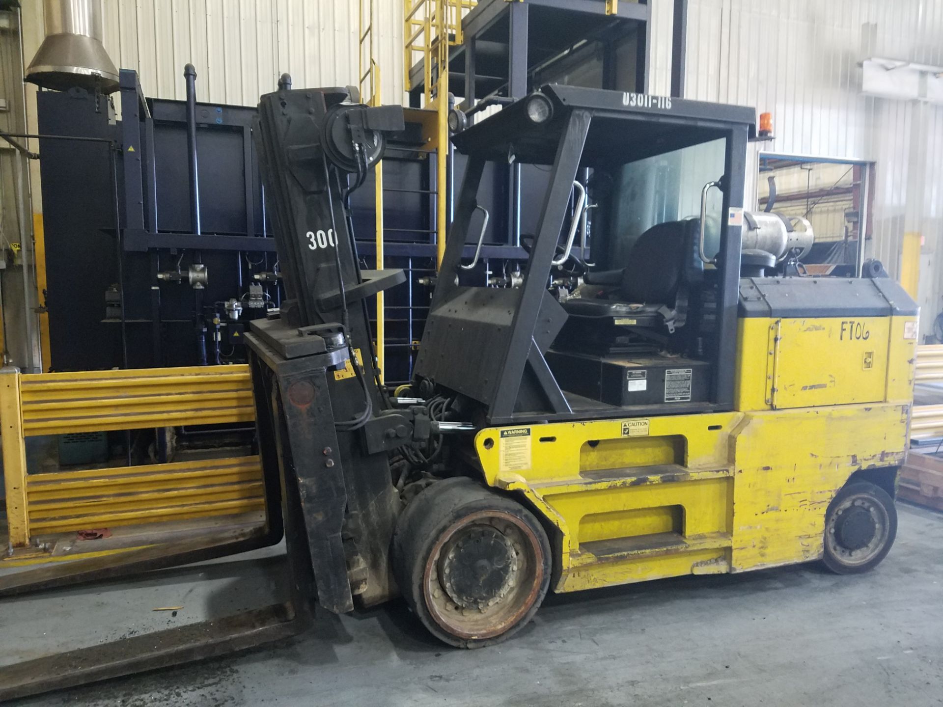 30,000 Lbs. Taylor TC-300S Fork Lift, with Hydraulic Fork Adjustment, Side Shift, S/N S-D729186