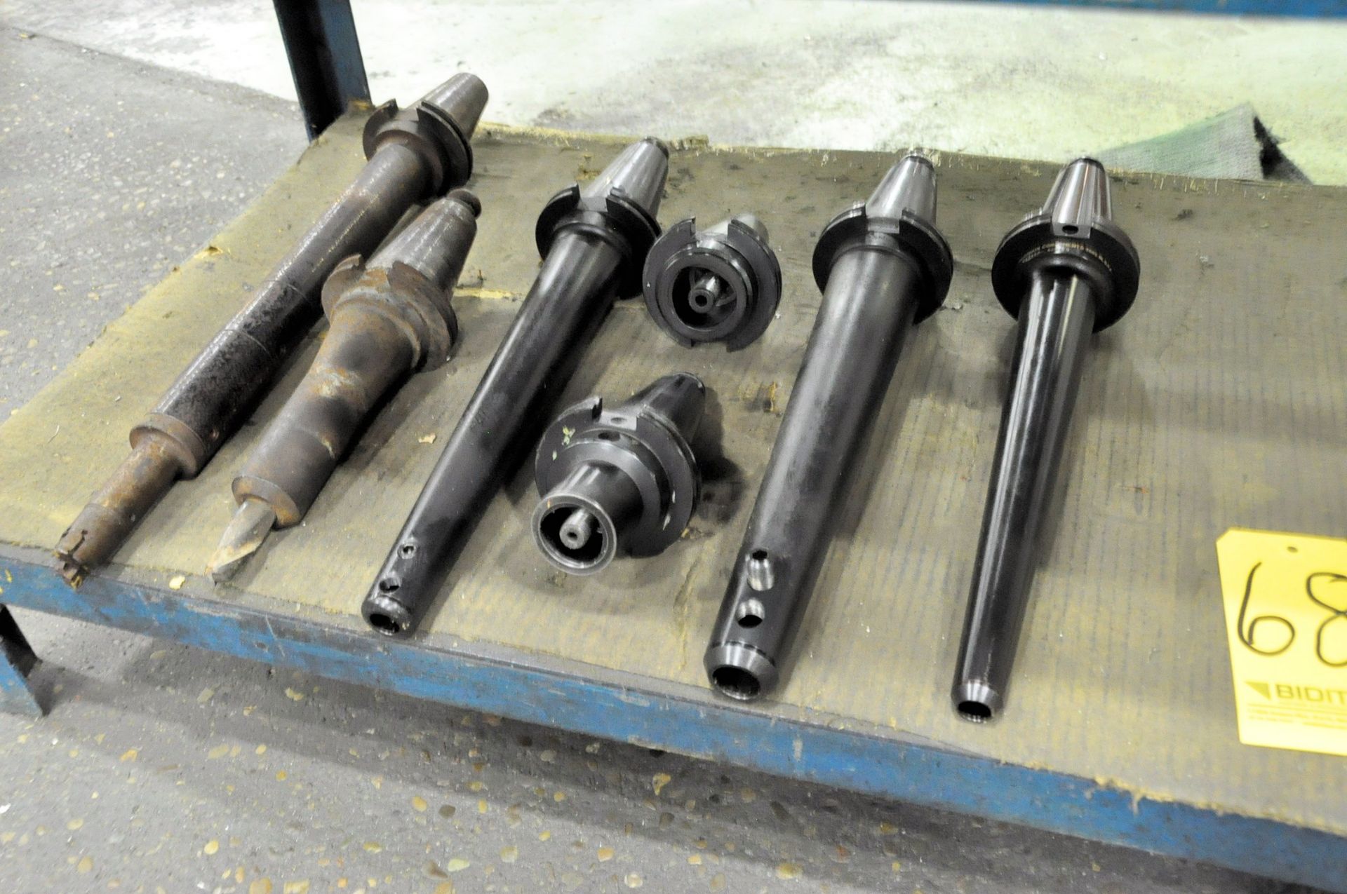 Lot-(7) 50-Taper Plain Tool Holders