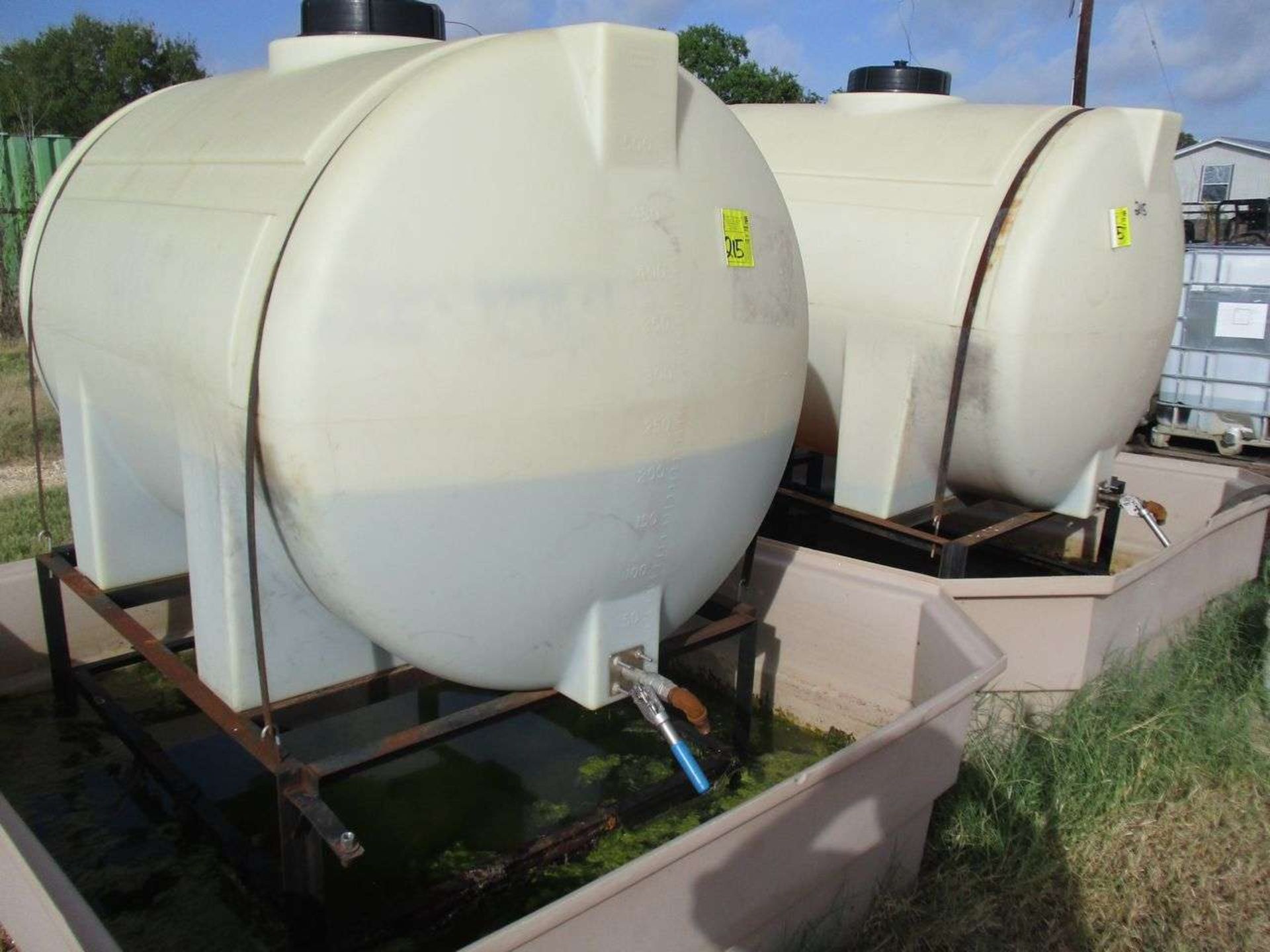 LOT (2) 450 GALLON POLY TANKS WITH SPILL BASINS - Image 2 of 8