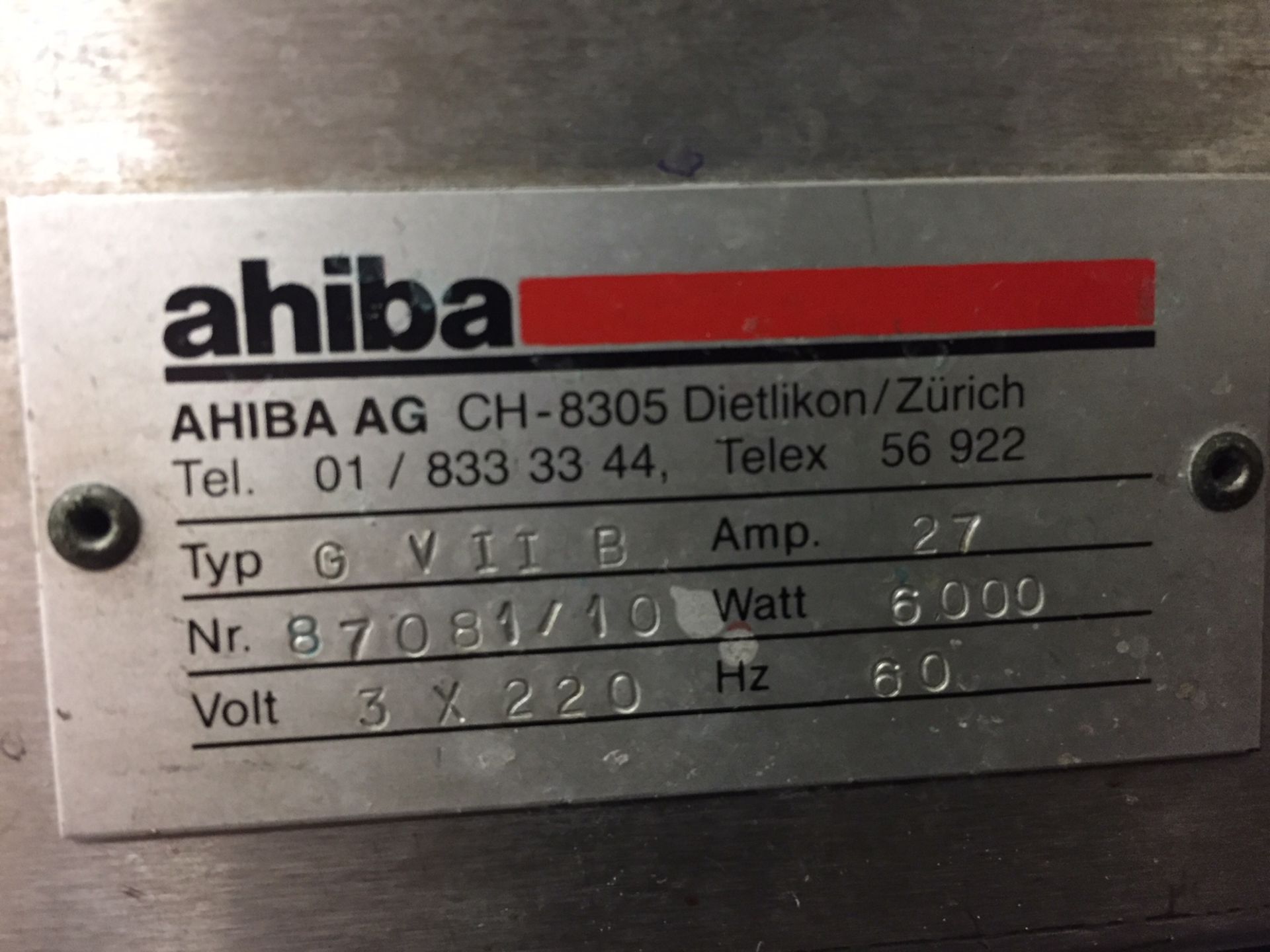 Datacolor Ahiba Rotary Dyeing Machine, Type: G VII B, 6,000 Watt, S/N 87081/10 - Image 5 of 5