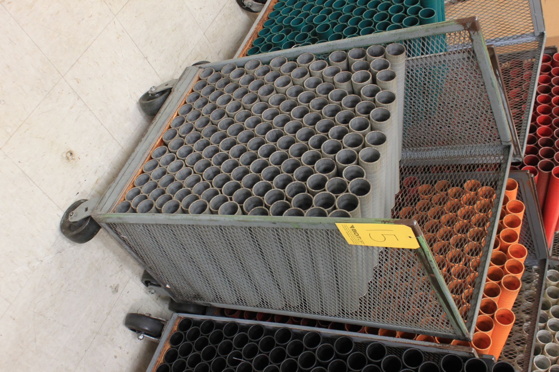 Approx. (36) Carts w/ Spare Plastic Spindles for Twisting Machines - Image 2 of 2