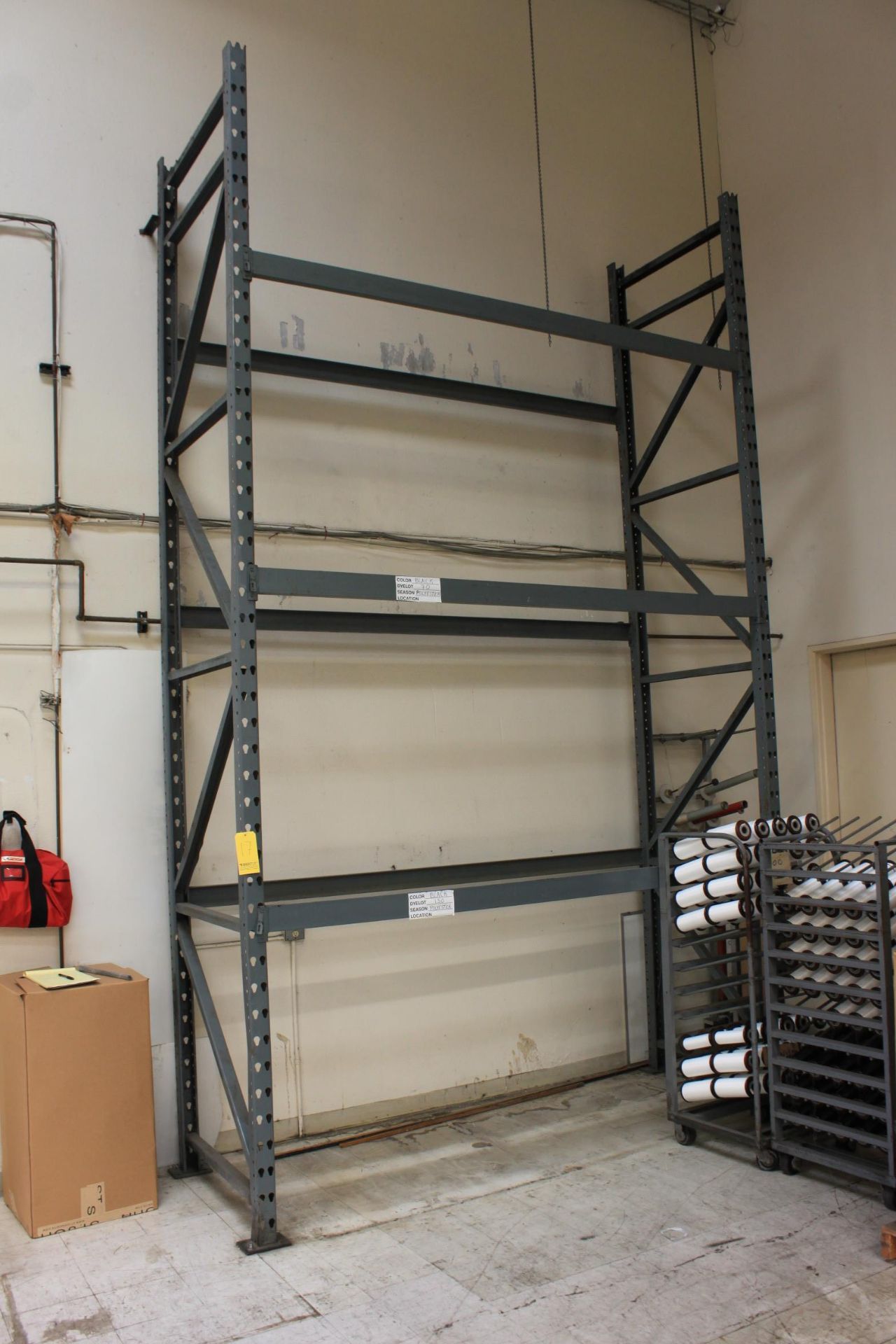 (1) Section of Sammons Pallet Rack to Include: (2) 16' H x 42'' Deep Uprights (3'' x 3-1/4'' Posts),