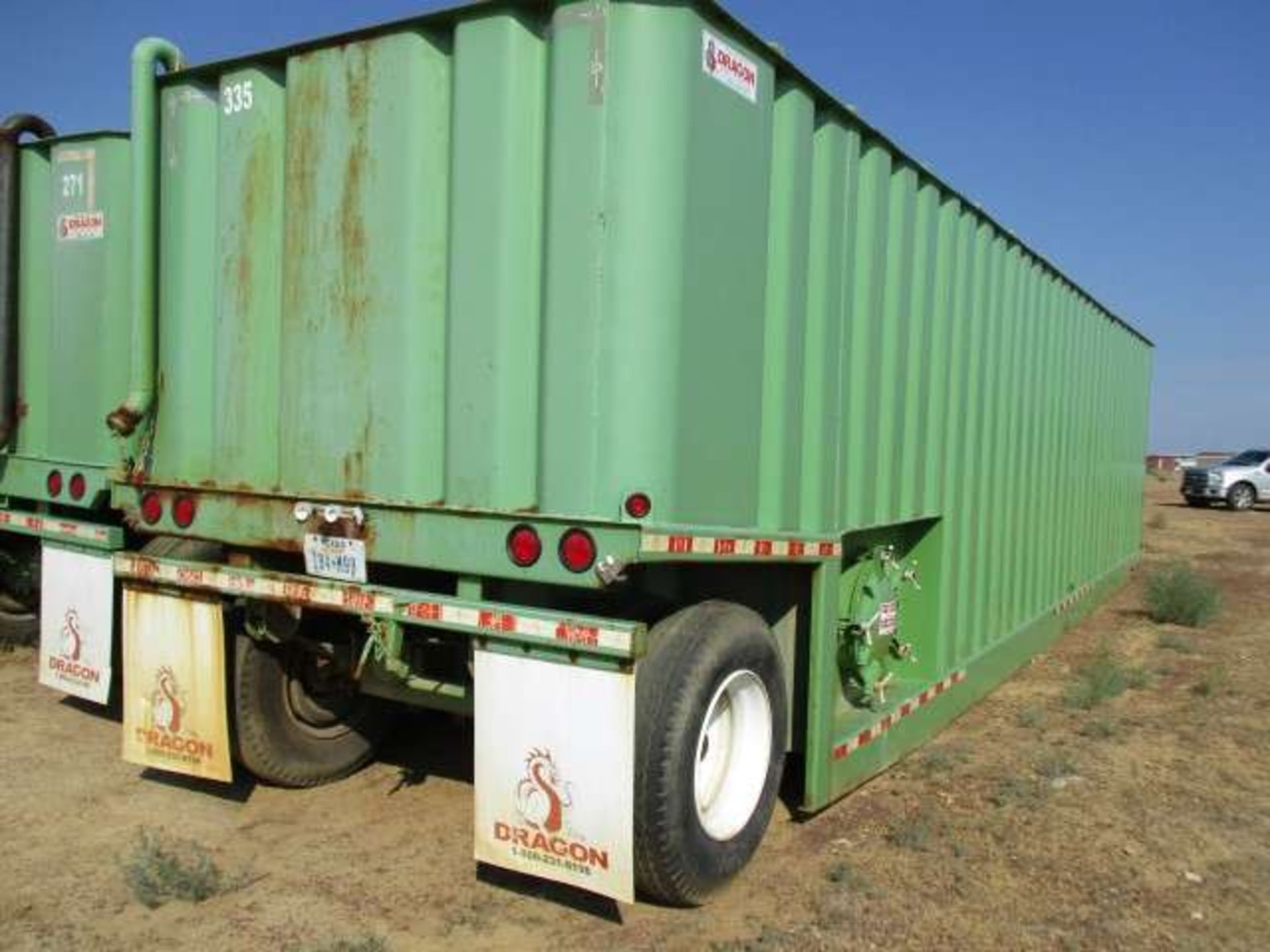 FRAC TANK DRAGON CORRUGATED WALL STORAGE, 500 BARRELL, SINGLE AXLE, LICENSE NO. 194-M99 S/N S/N - Image 3 of 3