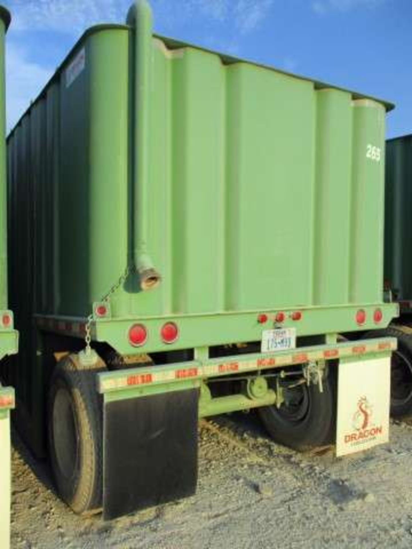 FRAC TANK DRAGON CORRUGATED WALL STORAGE, 500 BARREL SINGLE AXLE, LICENSE NO. 175-M99 S/N S/N 103671 - Image 2 of 2