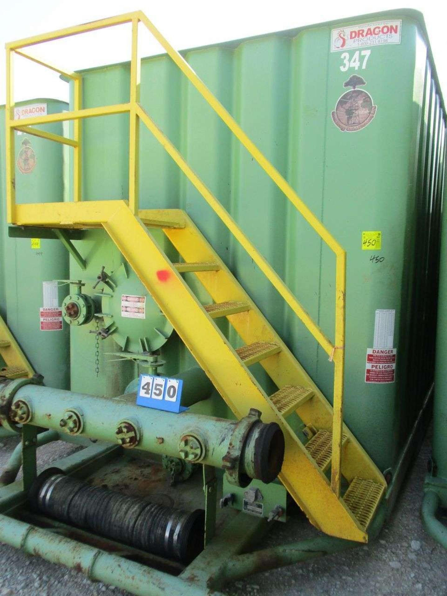 FRAC TANK DRAGON CORRUGATED WALL STORAGE, 500 BARREL, SINGLE AXLE, LICENSE NO. M01-M99 S/N S/N