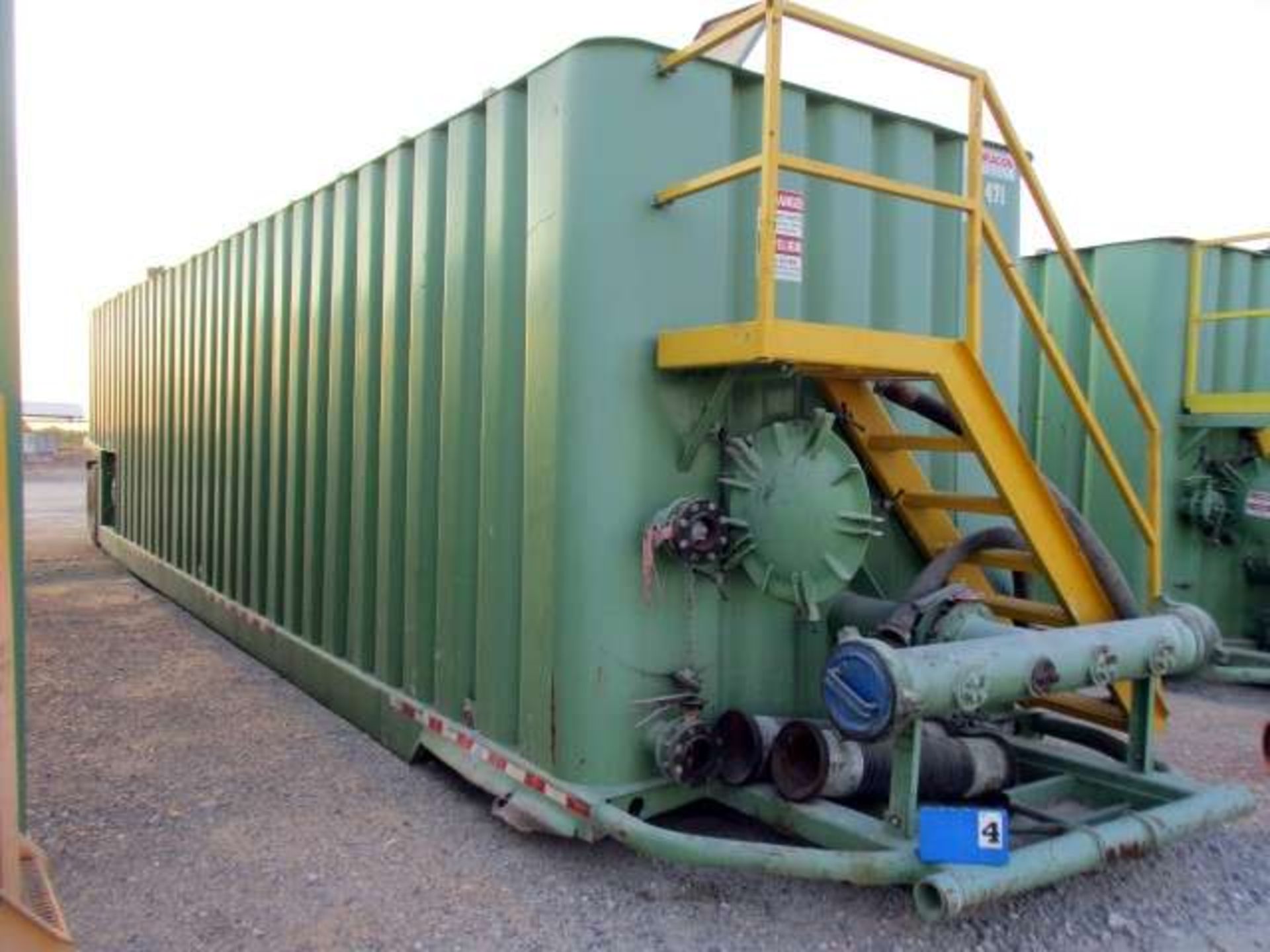 FRAC TANK DRAGON CORRUGATED WALL STORAGE, 500 BARREL SINGLE AXLE, LICENSE NO. 933-M98 S/N S/N 111739