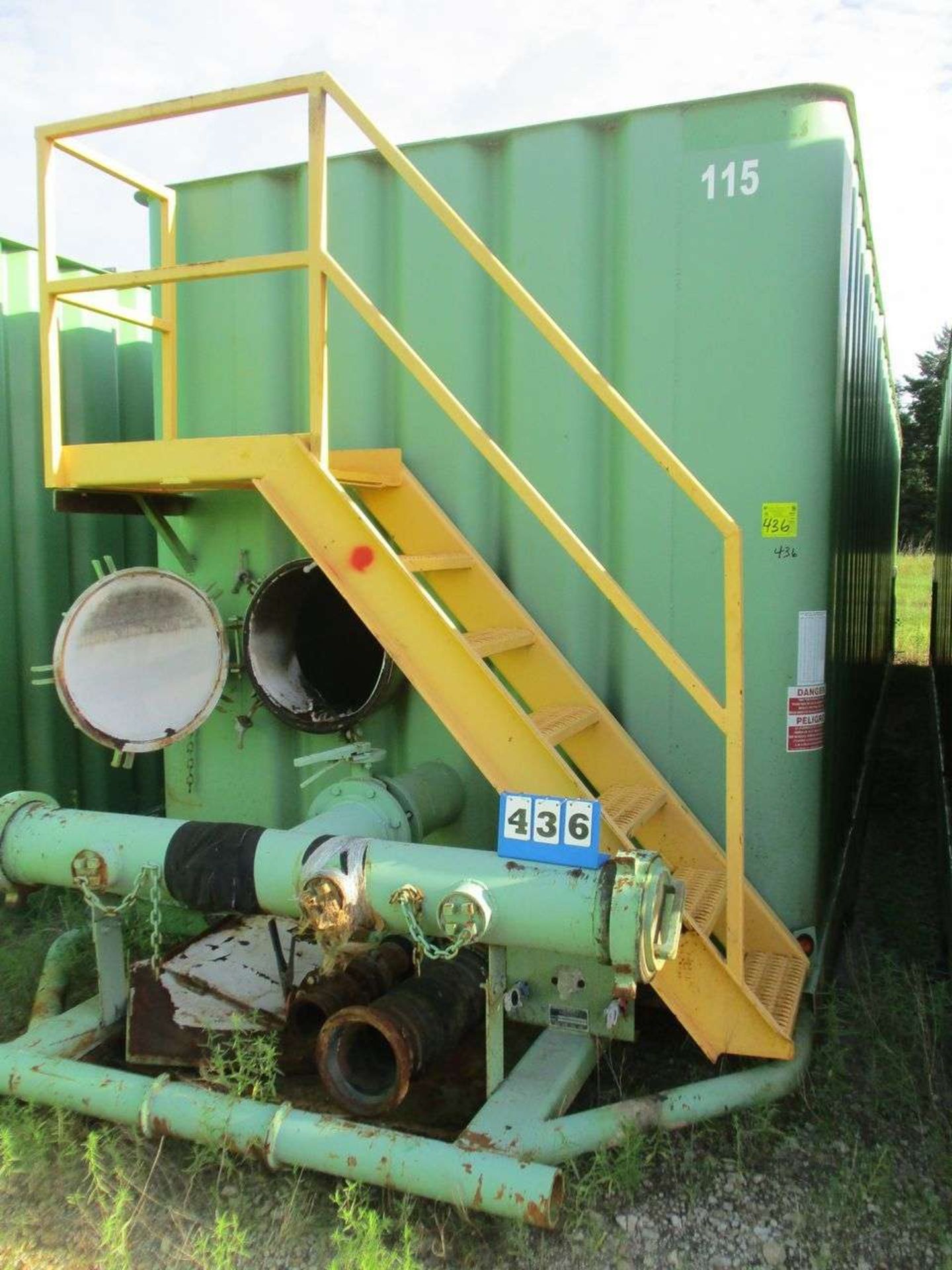 FRAC TANK DRAGON CORRUGATED WALL STORAGE, 500 BARREL, SINGLE AXLE, LICENSE NO. 848-M98 S/N S/N