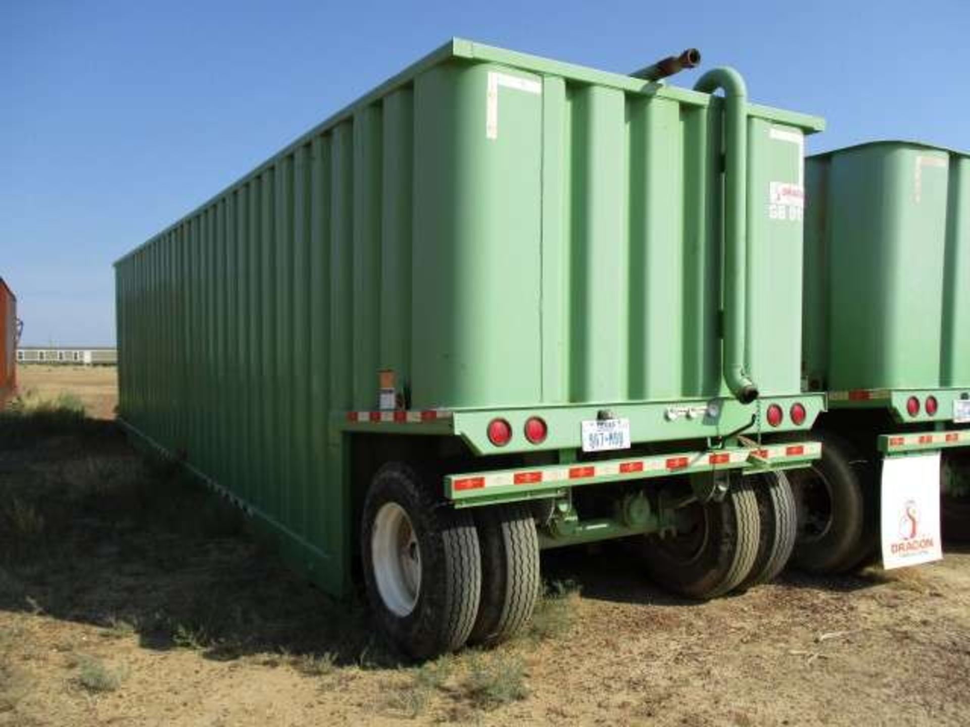 GAS BUSTER FRAC TANK/GAS BUSTER WITH OPEN TOP, APPROXIMATELY 10' HIGH SINGLE AXLE, LICENSE NO. 937- - Image 3 of 3