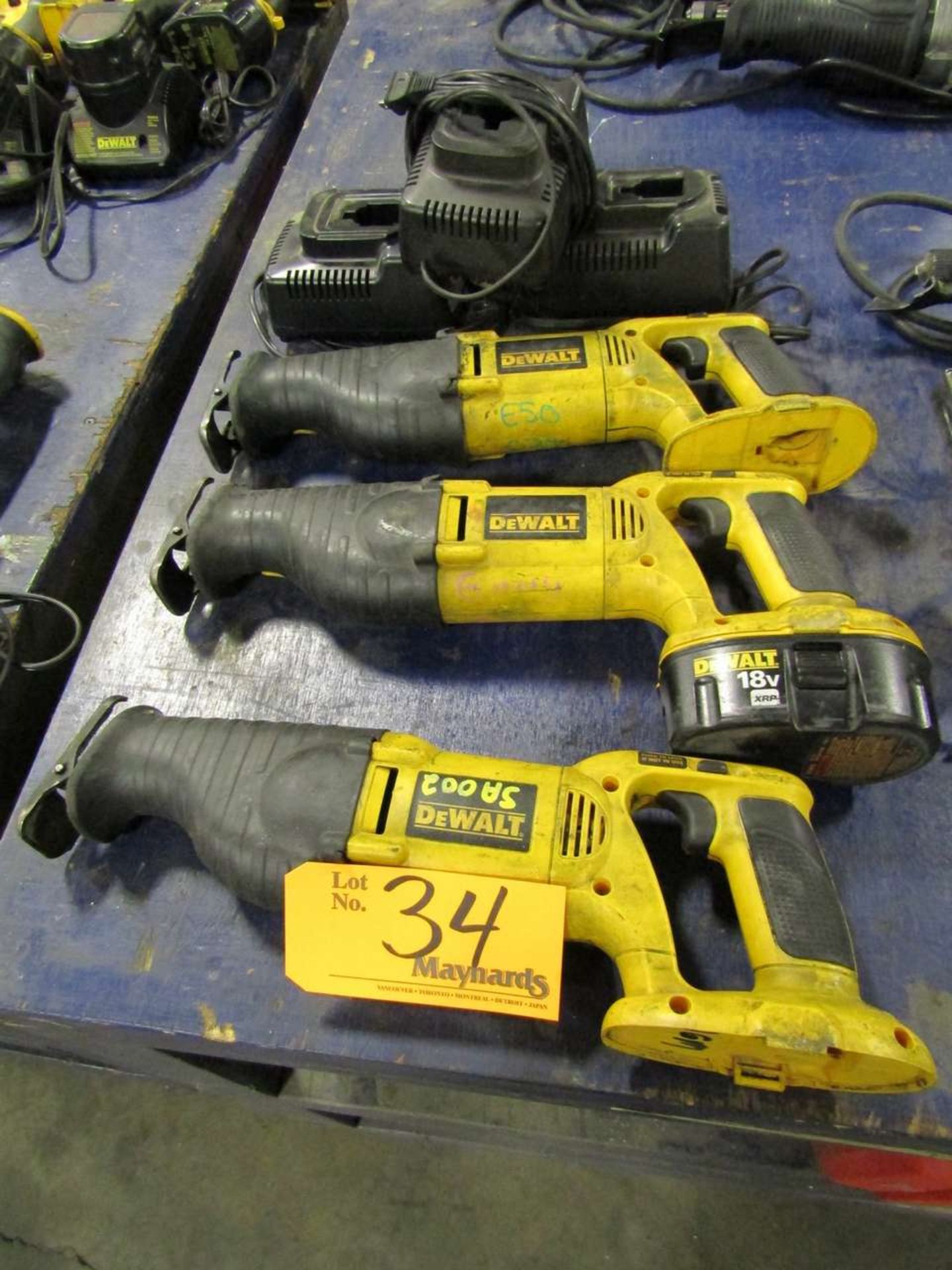 DeWalt DW938 (3) 18V Cordless Reciprocating Saws