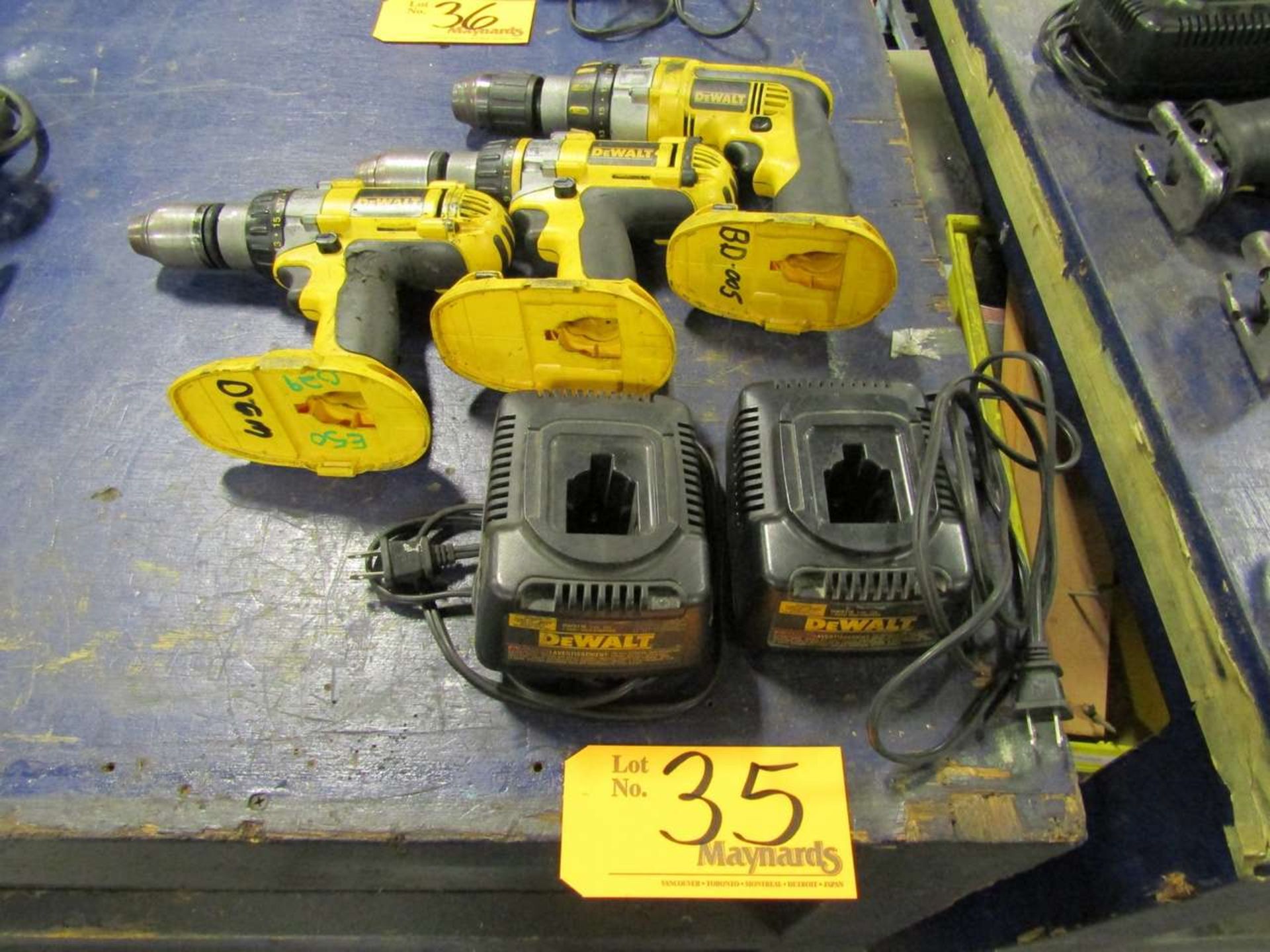 DeWalt (3) 1/2" Cordless Drills