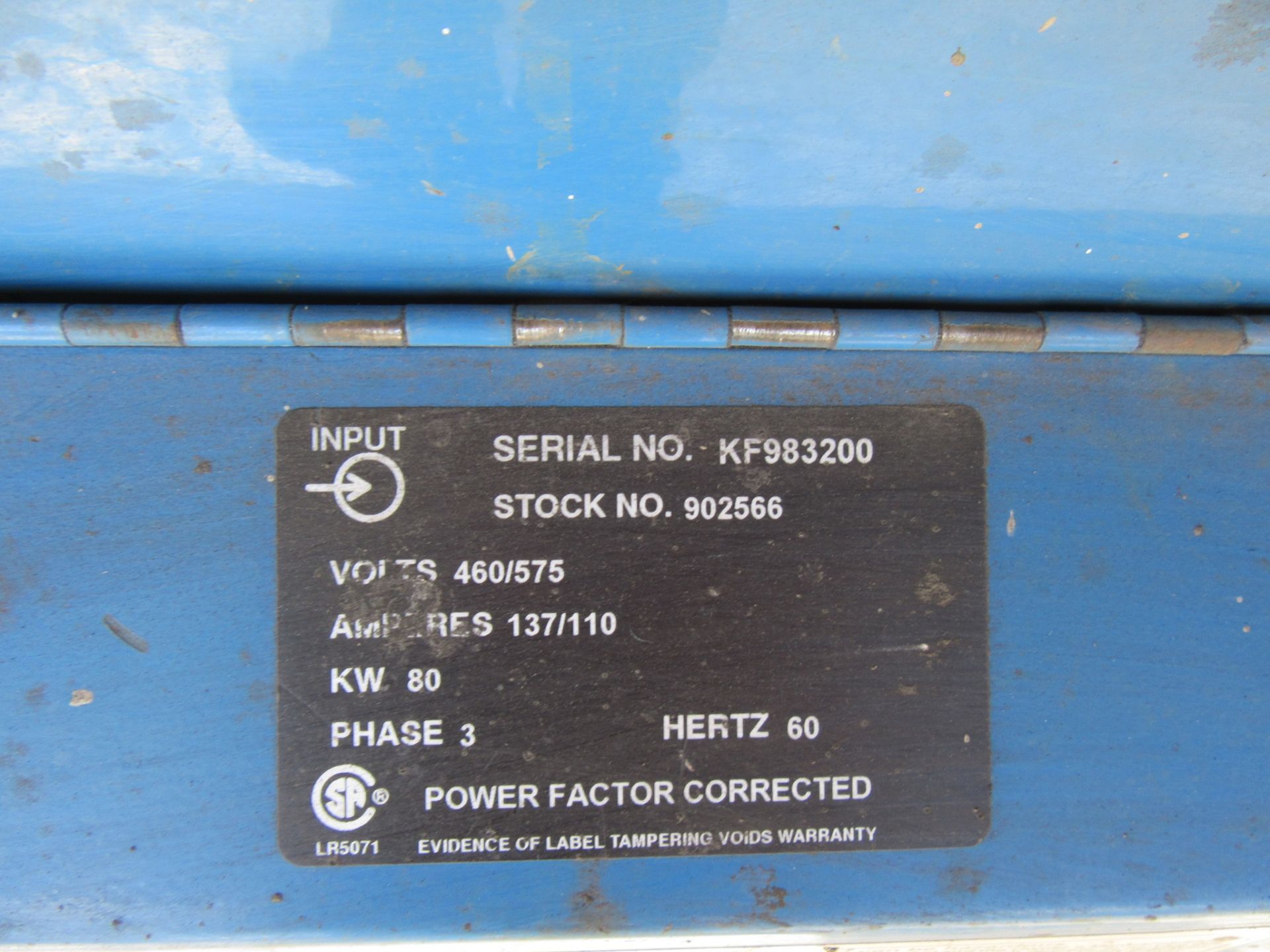 MILLER CP/CC 1500 CONSTANT POTENTIAL/CONSTANT CURRENT DC ARC WELDING POWER SOURCE - Image 3 of 3