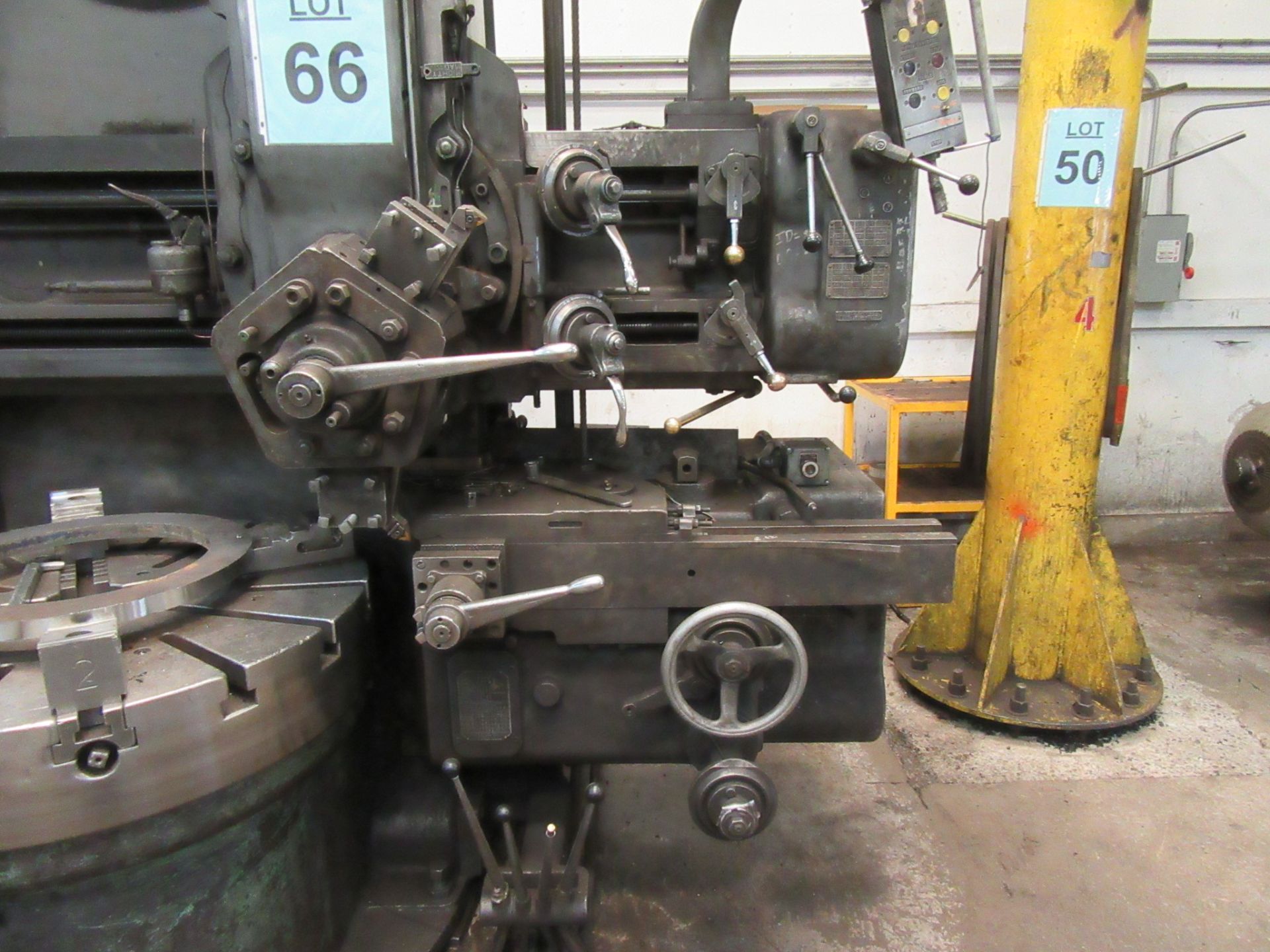 KING 42'' VERTICAL BORING MILL, 42'' TABLE WITH (4) JAWS, 5-POSITION TURRET - Image 3 of 3
