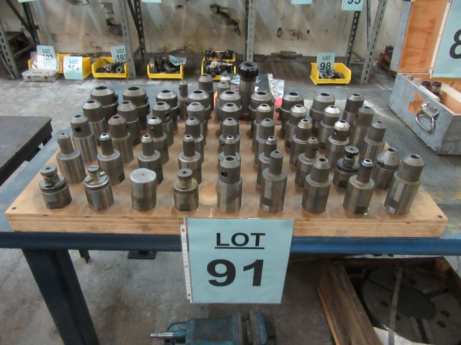 LOT (50) ASST'D TOOL HOLDERS, 5/8'' DIA., 1 1/4'' DIAL., 1'' DIA., 3/4''DIA., 1/2'' DIA.