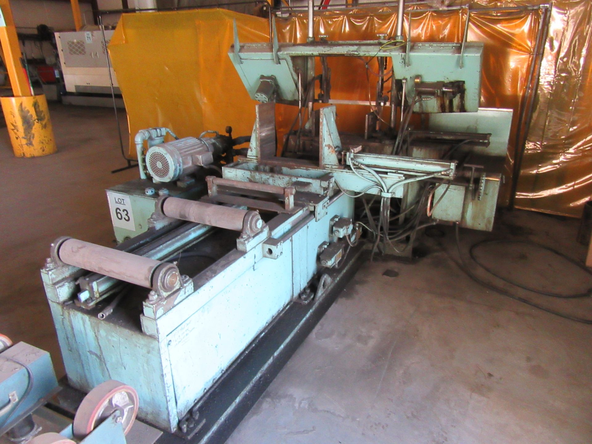 WF WELLS 16'' HORIZONTAL BAND SAW, WITH EXTRA BLADE, (BACK BUILDING) - Image 3 of 6