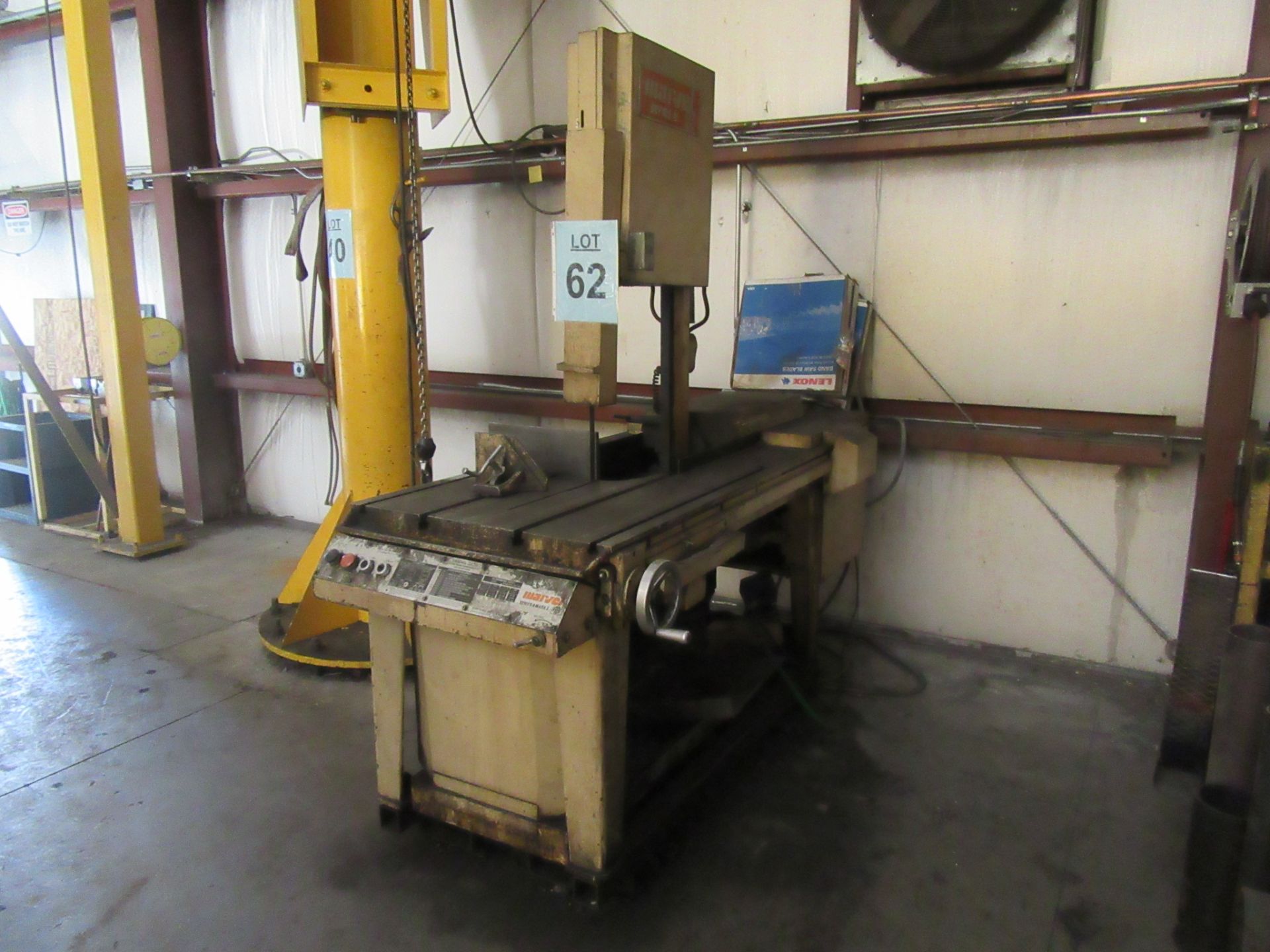 MARVEL SERIES 8 MARK I VERTICAL BAND SAW, WITH EXTRA BLADE, (BACK BUILDING) - Image 2 of 6