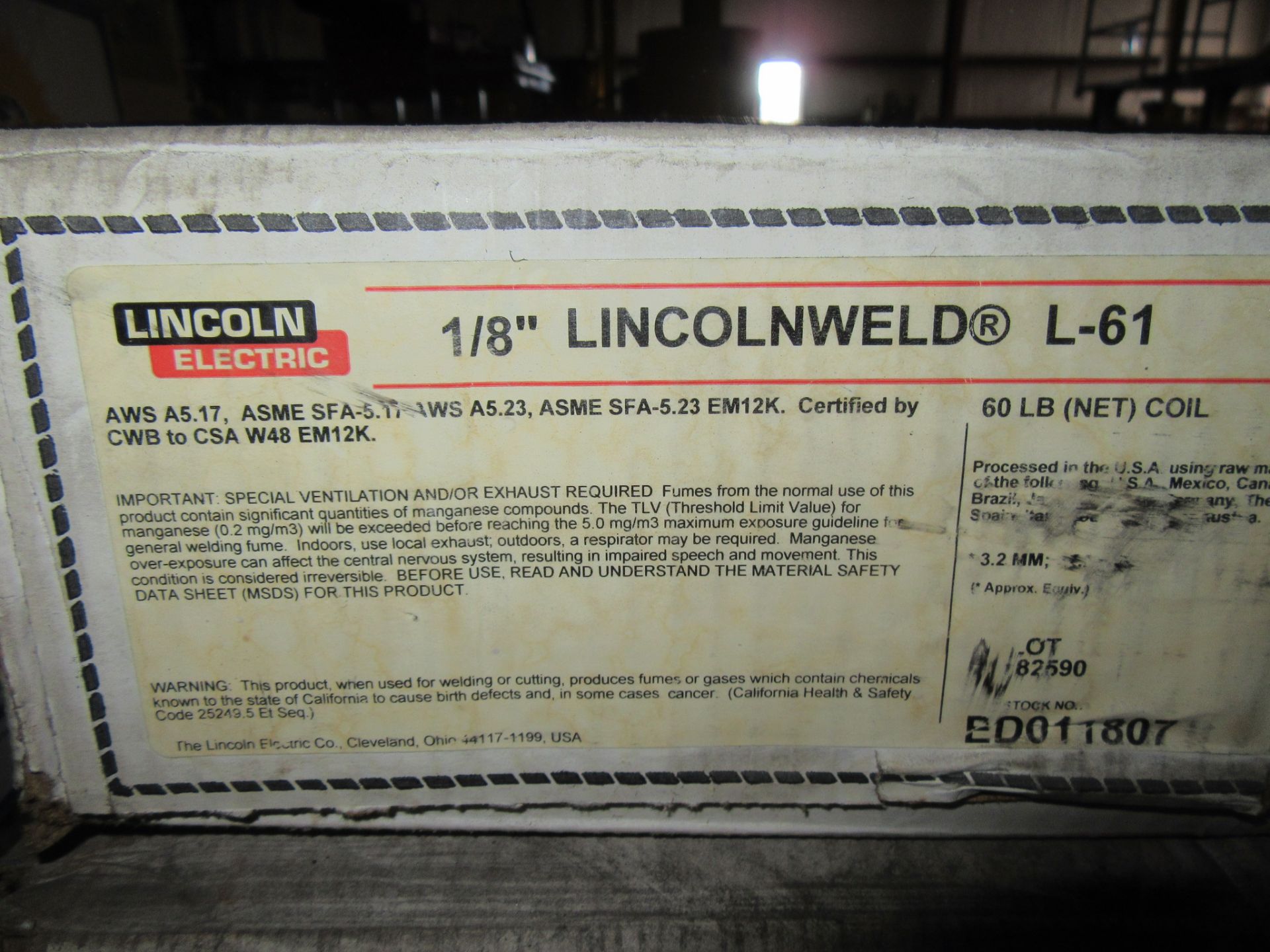 LOT (14) ASST'D SPOOLS OF WELDING WIRE, LINCOLN L-61, LINCOLN 860, PINNACLE PREMIER S-6, RADNOR - Bild 2 aus 5