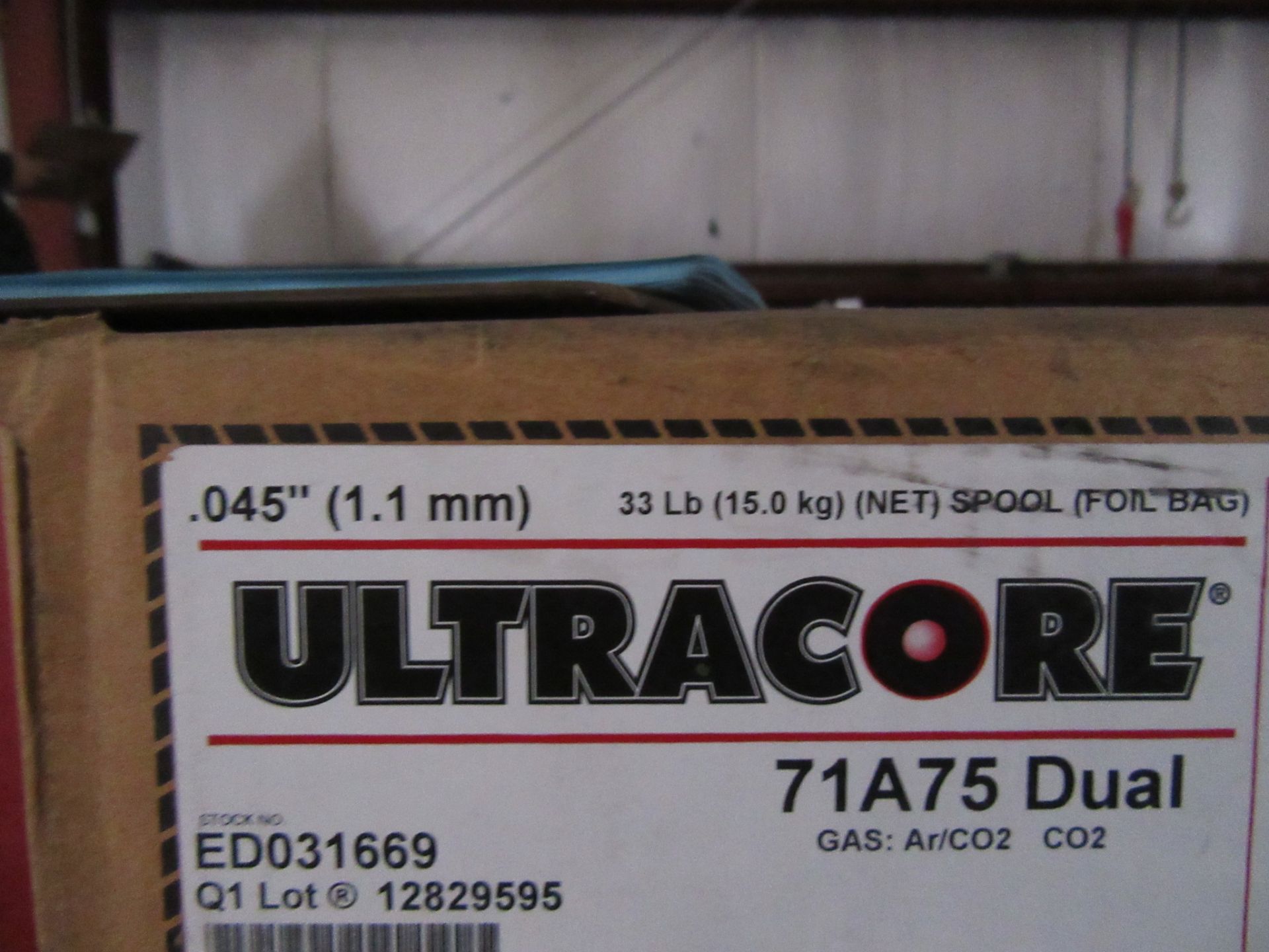LOT (34) SPOOLS .045 LINCOLN ULTRACORE 71A75 DUAL CORE WIRE, STOCK NO. ED031669, (BACK BUILDING) - Image 2 of 2